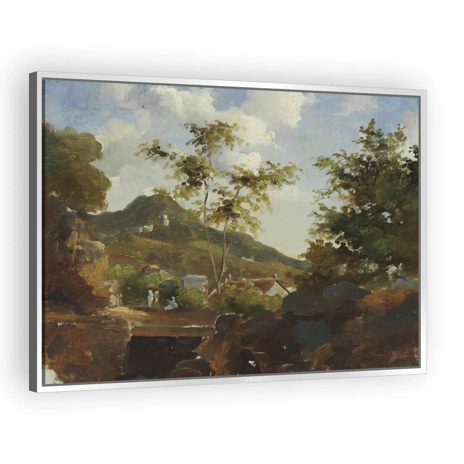 Village at the Foot of a Hill by Camille Pissarro - view 4 thumbnail