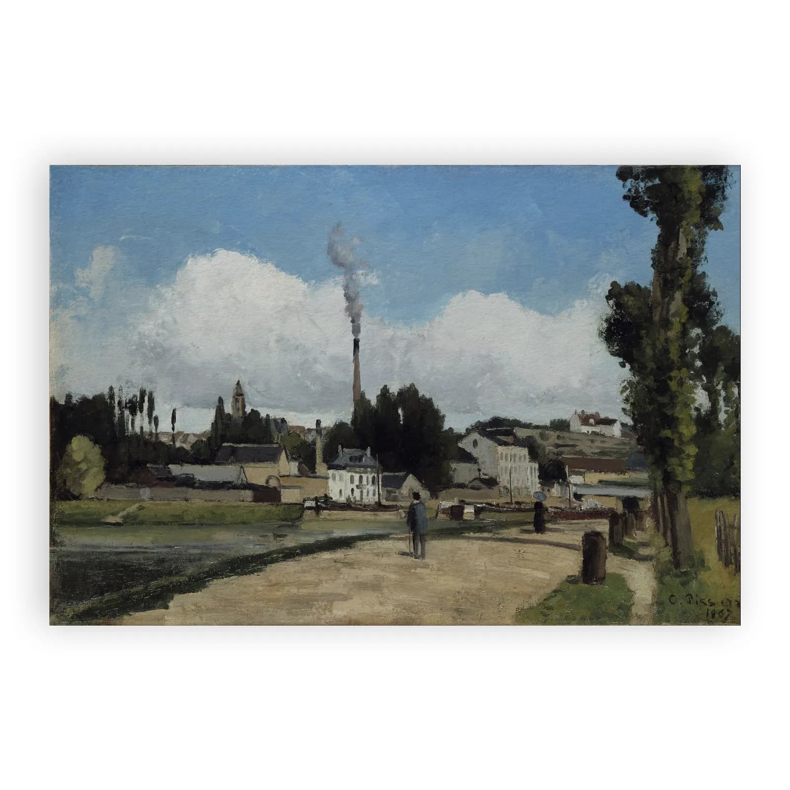 Bords de l'Oise à Pontoise by Camille Pissarro - view 6 thumbnail