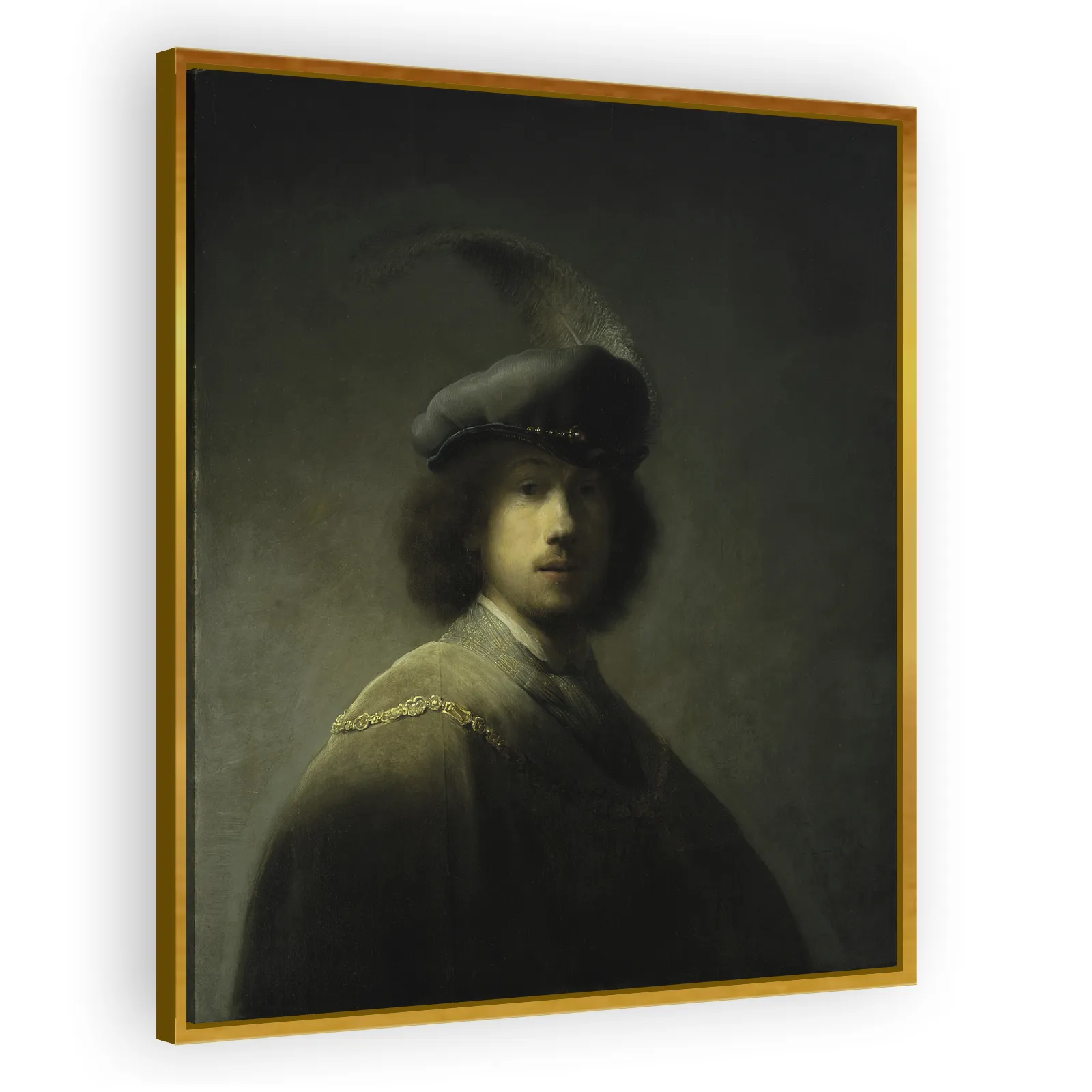 Self-portrait with Feathered Beret by Rembrandt Van Rijn - view 3 thumbnail