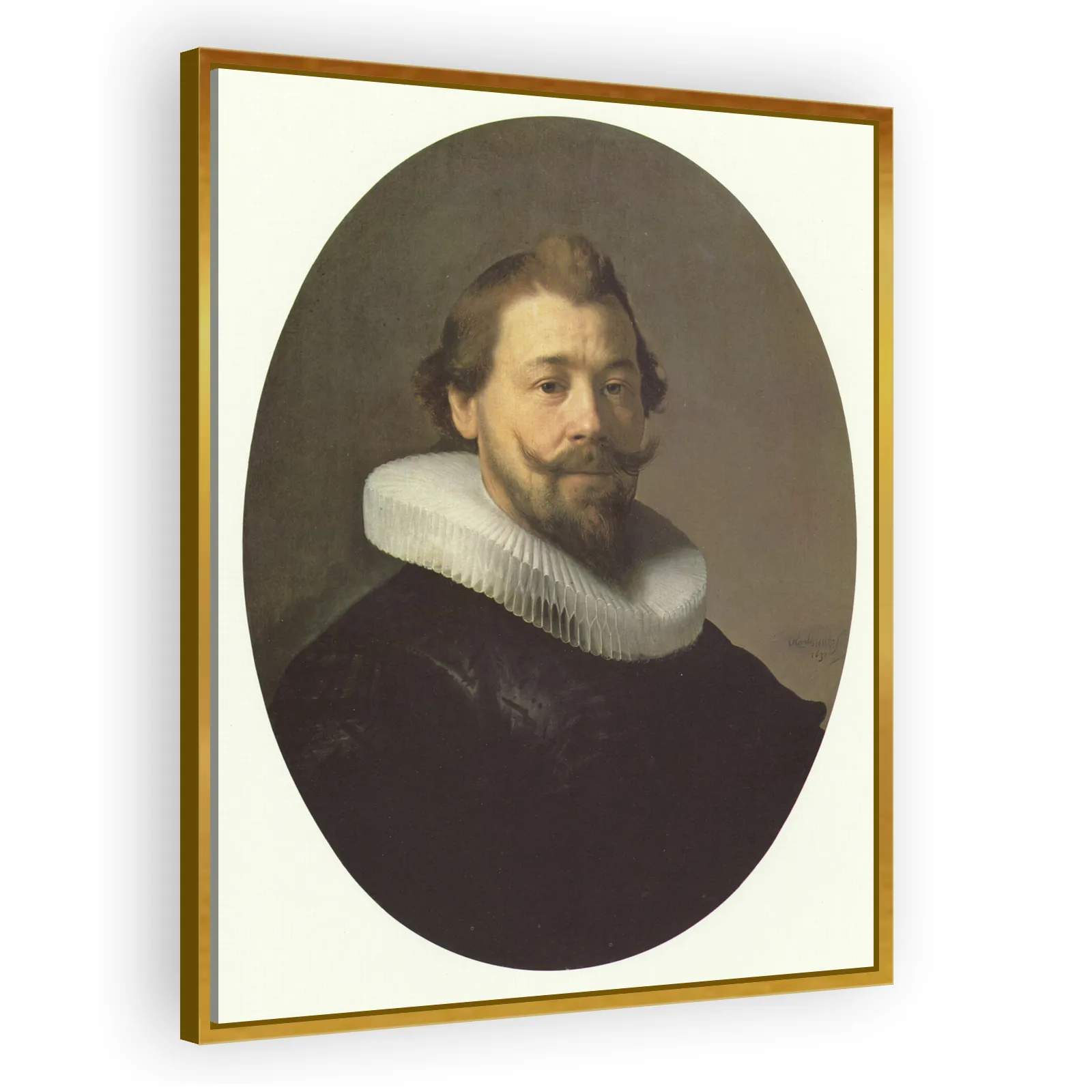 Portrait of a Man with Millstone Collar by Rembrandt Van Rijn - view 3 thumbnail