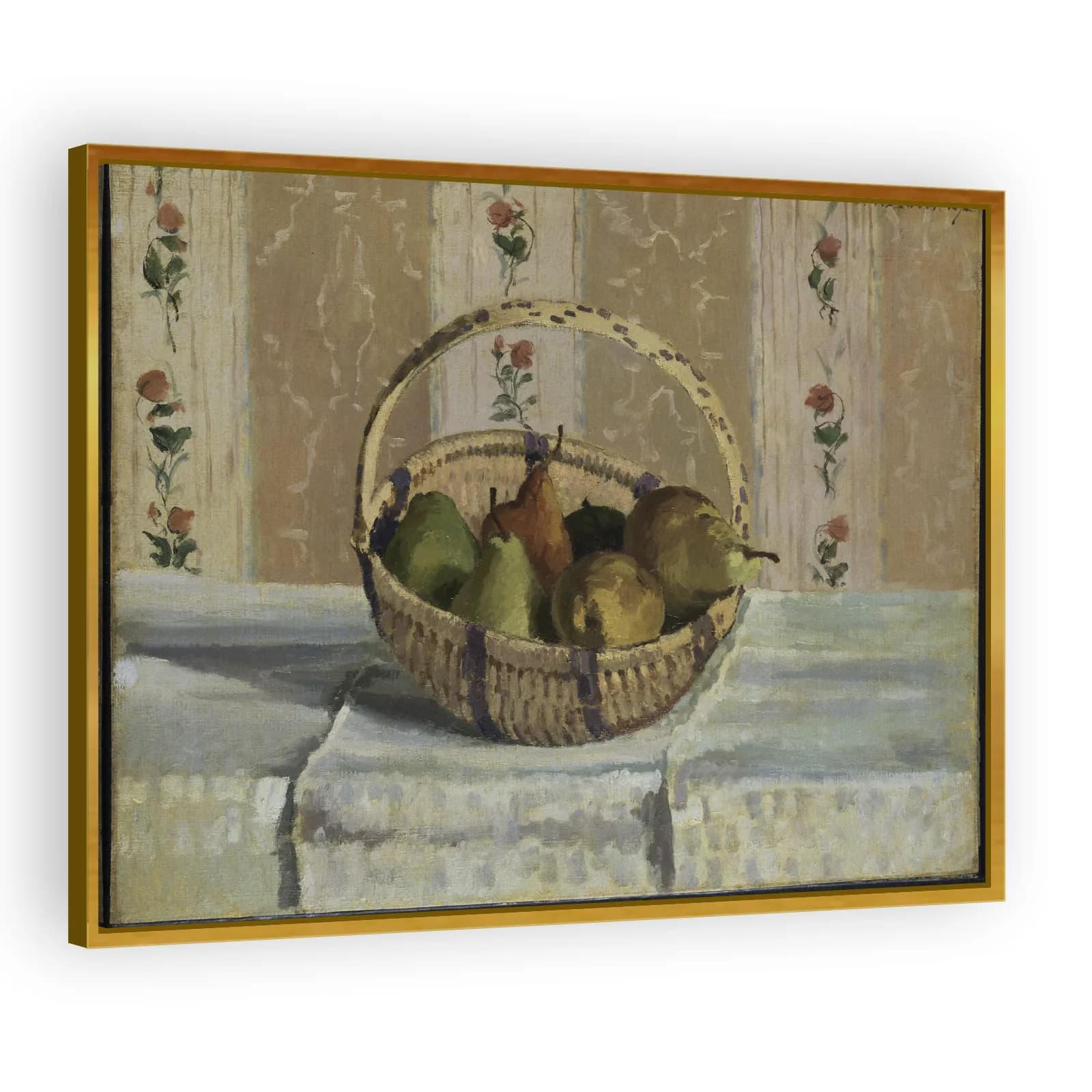 Still Life: Apples and Pears in a Round Basket by Camille Pissarro - view 3 thumbnail