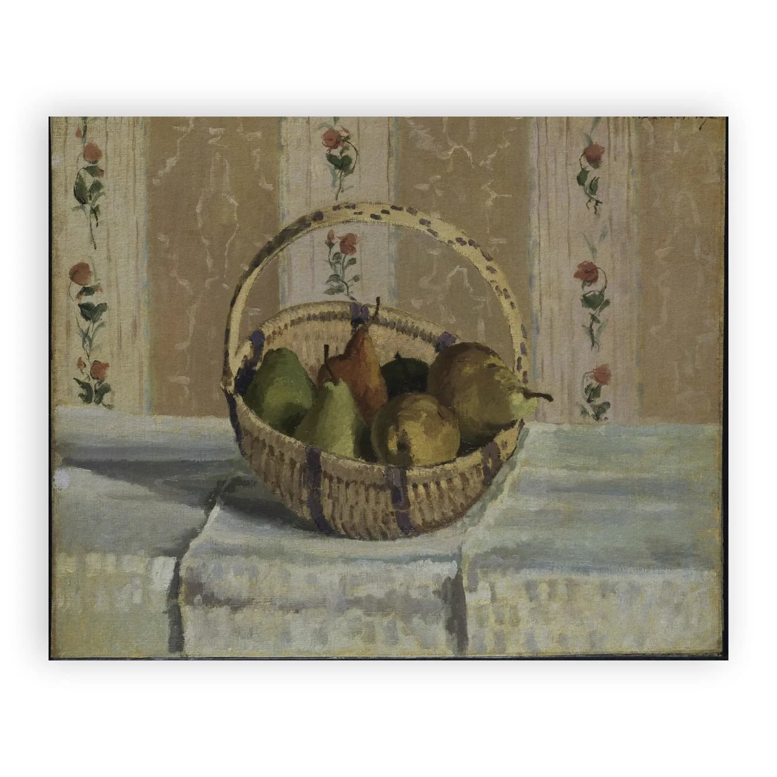 Still Life: Apples and Pears in a Round Basket by Camille Pissarro - view 6 thumbnail