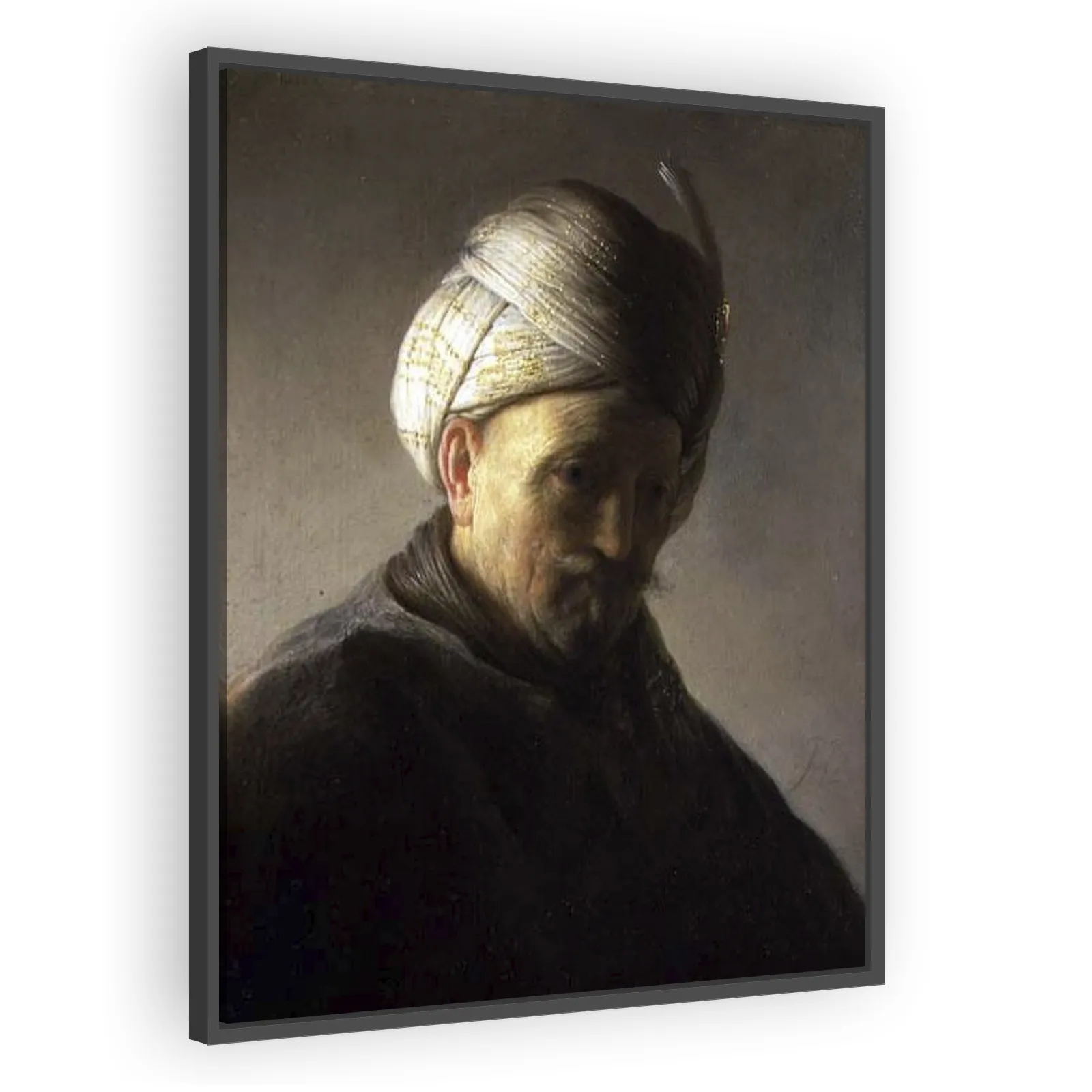 Bust of a Man Wearing a Turban by Rembrandt Van Rijn