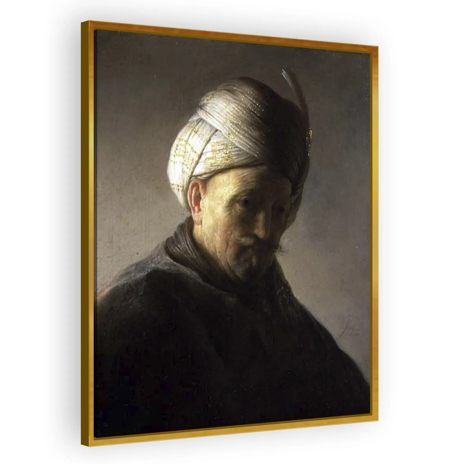 Bust of a Man Wearing a Turban by Rembrandt Van Rijn - view 3 thumbnail