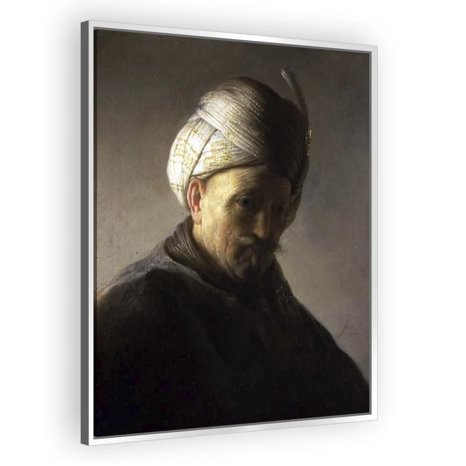 Bust of a Man Wearing a Turban by Rembrandt Van Rijn - view 4 thumbnail