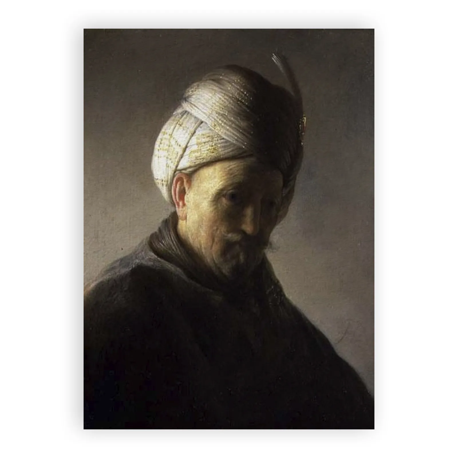 Bust of a Man Wearing a Turban by Rembrandt Van Rijn - view 6 thumbnail