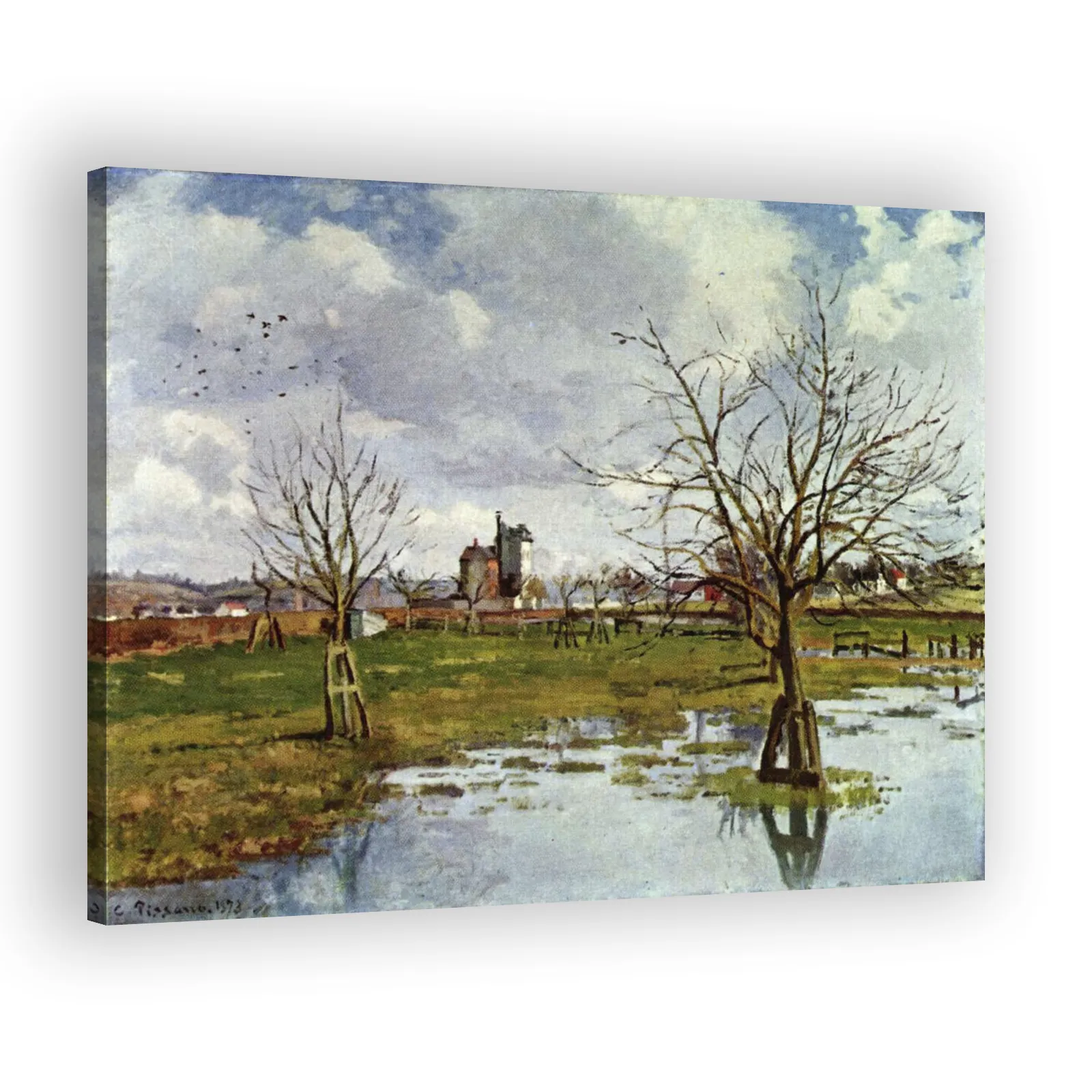 Flood at Saint-Ouen-L'Aumône by Camille Pissarro - view 2 thumbnail