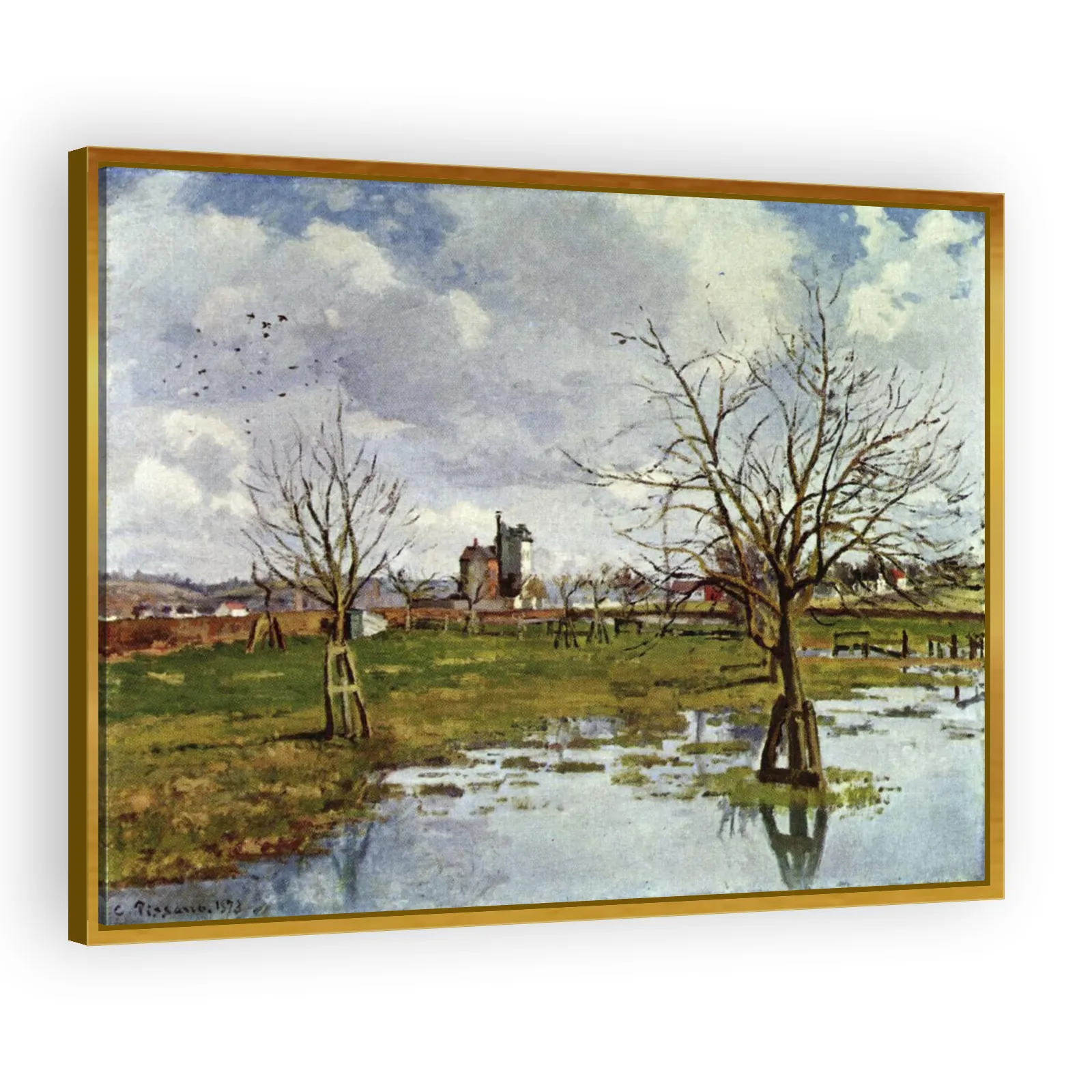 Flood at Saint-Ouen-L'Aumône by Camille Pissarro - view 3 thumbnail