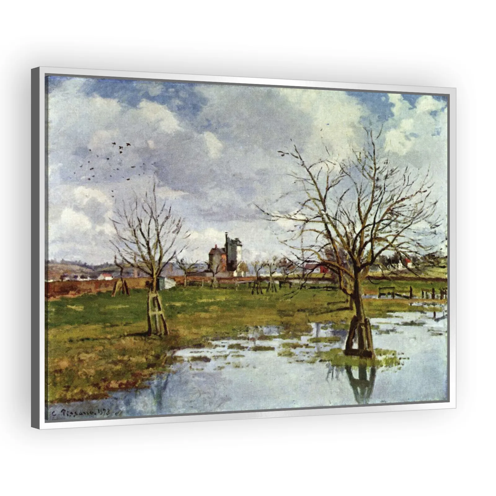 Flood at Saint-Ouen-L'Aumône by Camille Pissarro - view 4 thumbnail
