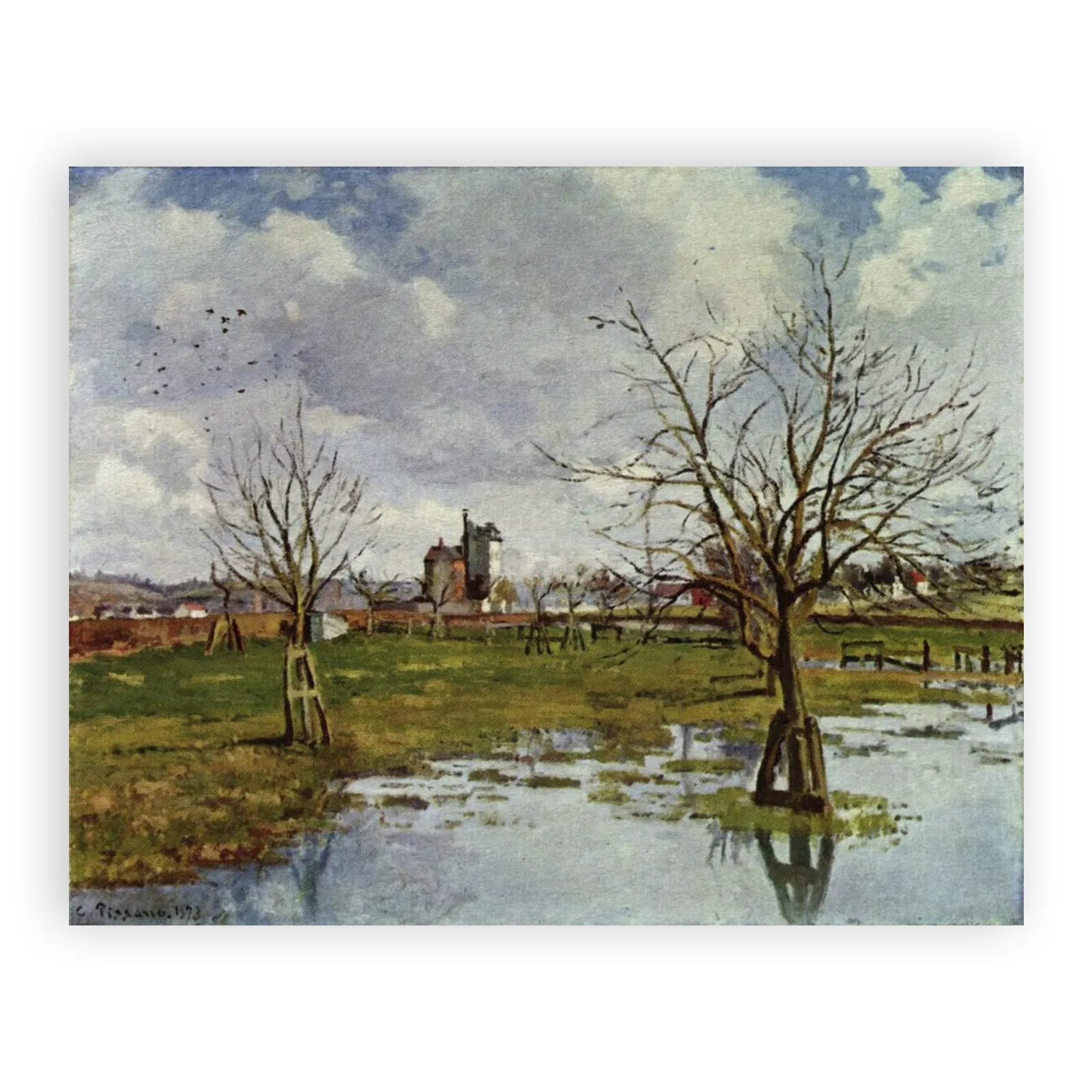 Flood at Saint-Ouen-L'Aumône by Camille Pissarro - view 6 thumbnail