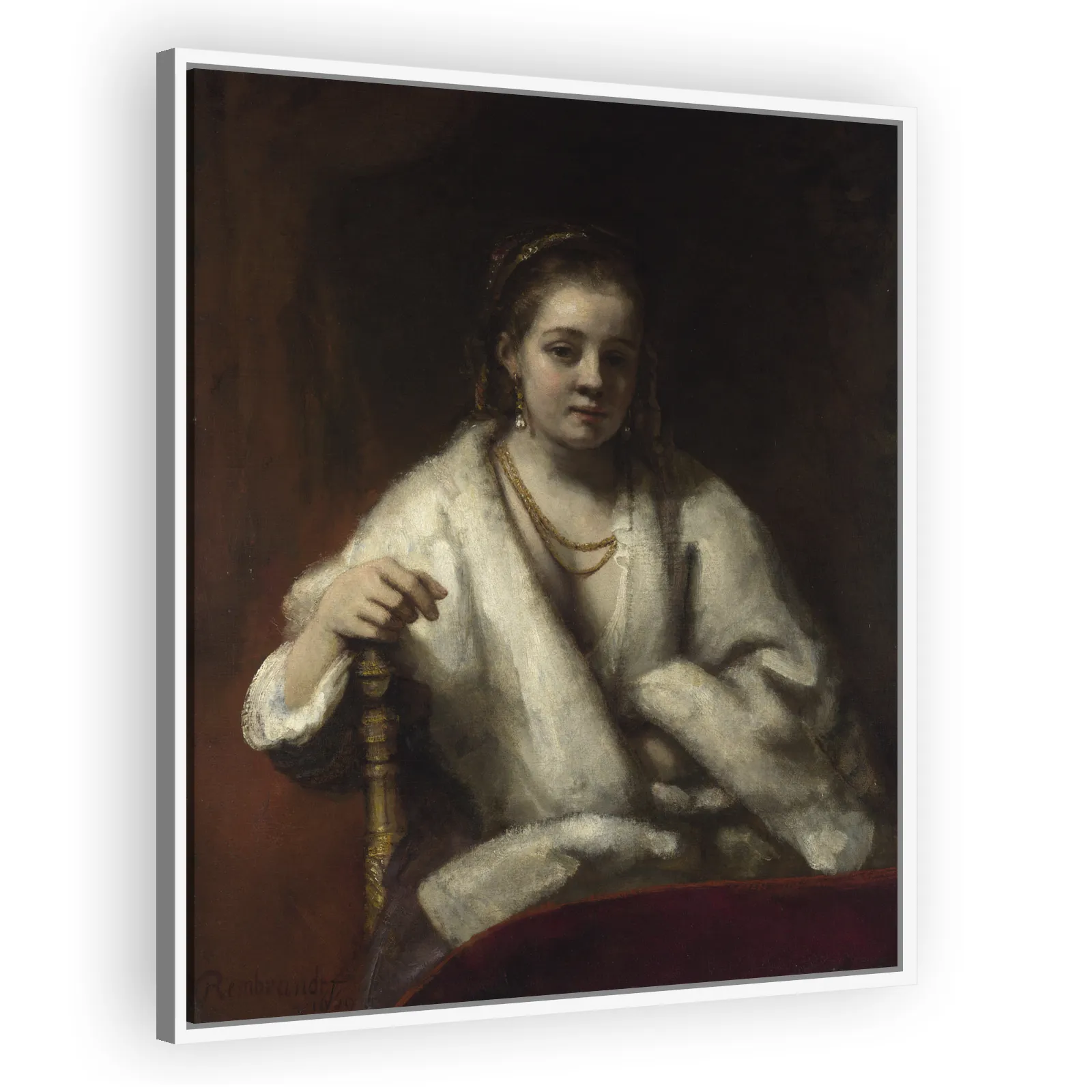 Hendrickje with Fur Wrap by Rembrandt Van Rijn - view 5 thumbnail