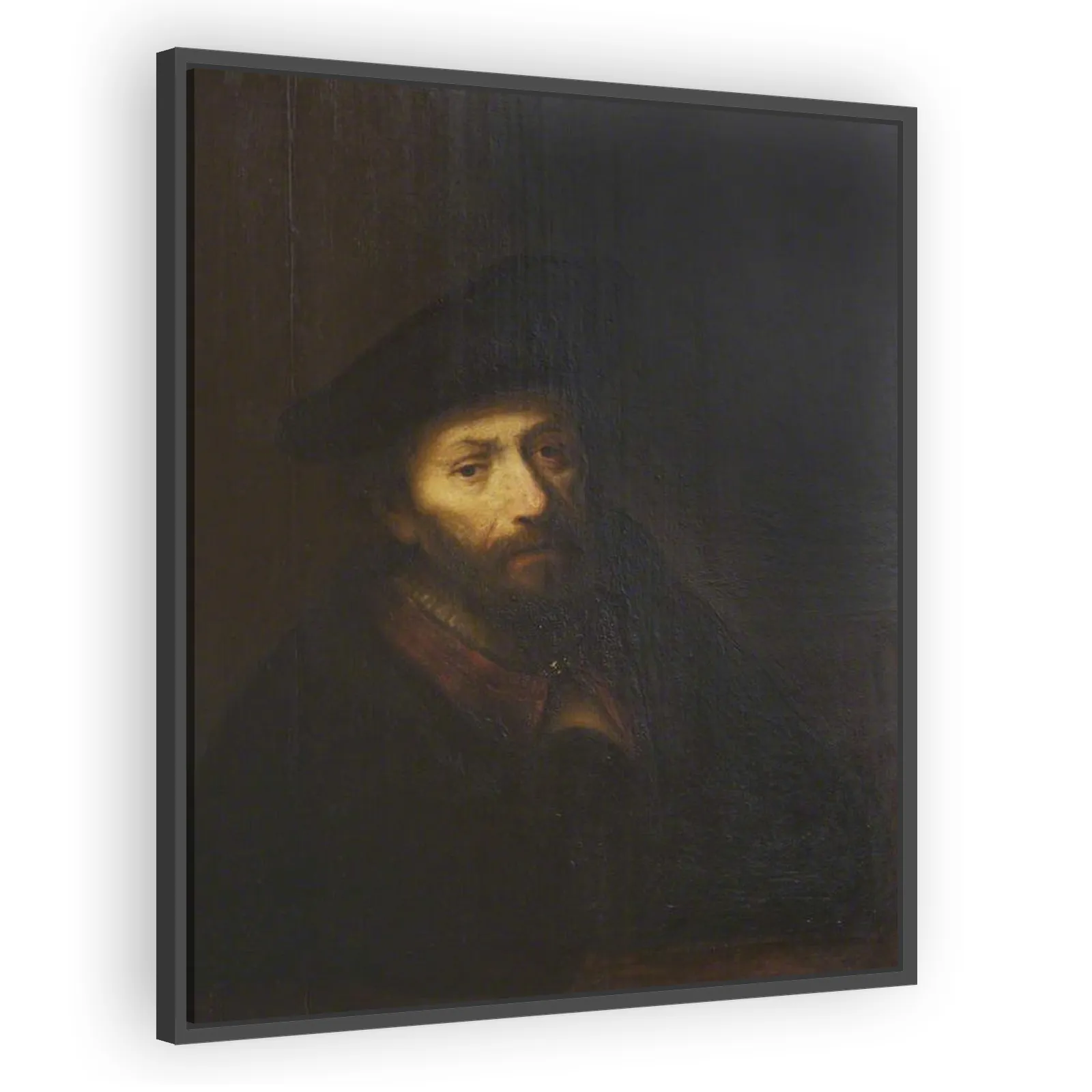Bust of a Man with Beard and Beret by Rembrandt Van Rijn