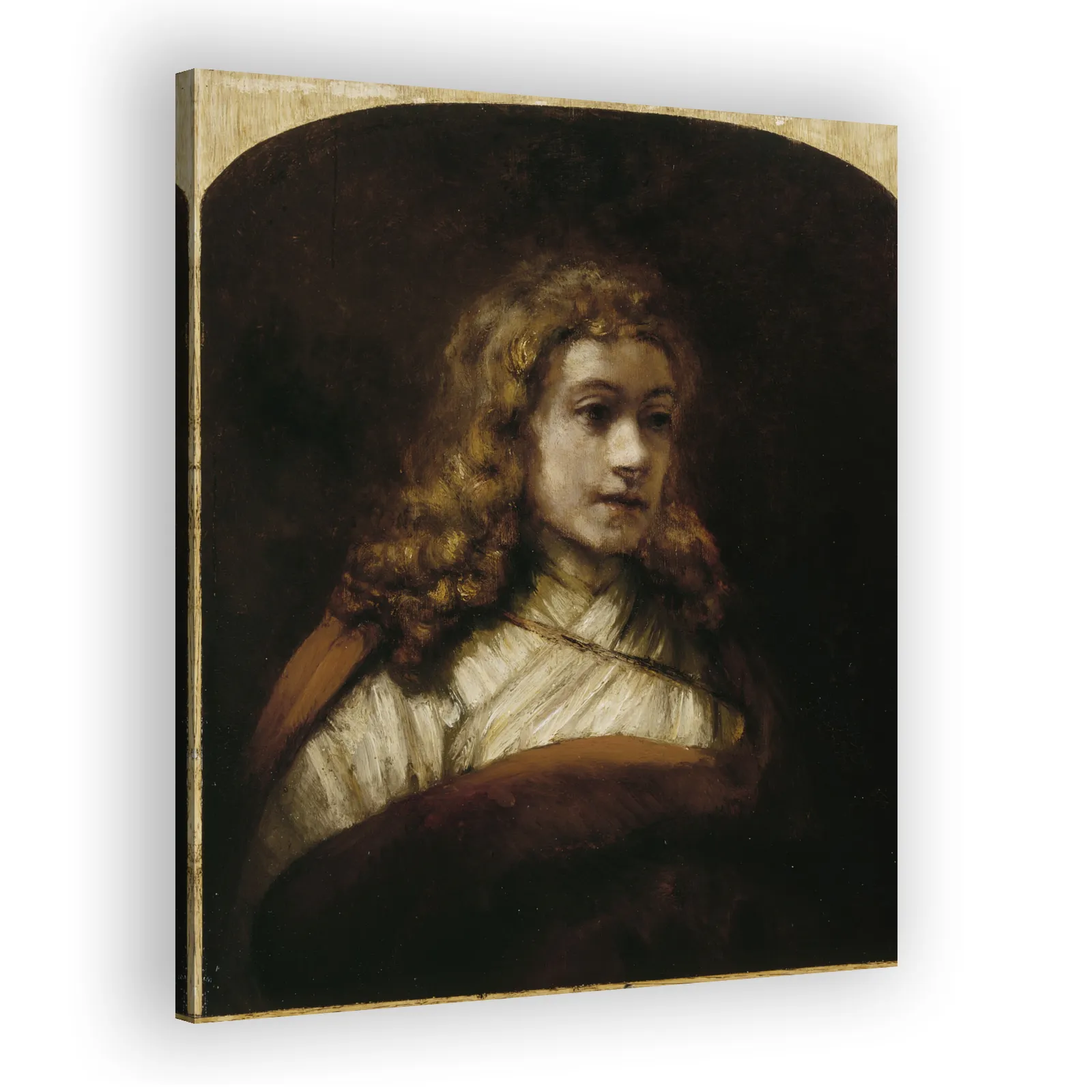 Titus Posing for a Study of an Angel by Rembrandt Van Rijn - view 2 thumbnail