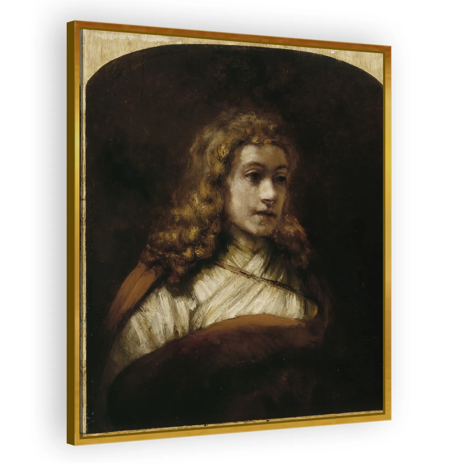 Titus Posing for a Study of an Angel by Rembrandt Van Rijn - view 3 thumbnail