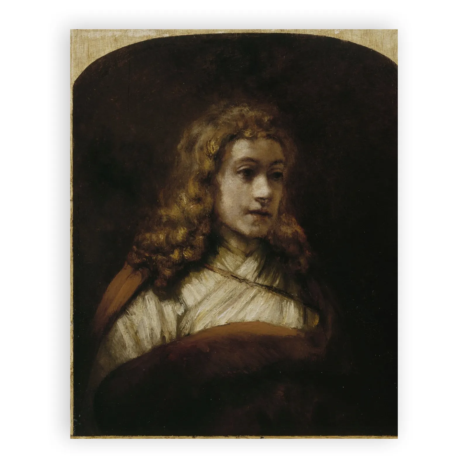 Titus Posing for a Study of an Angel by Rembrandt Van Rijn - view 6 thumbnail
