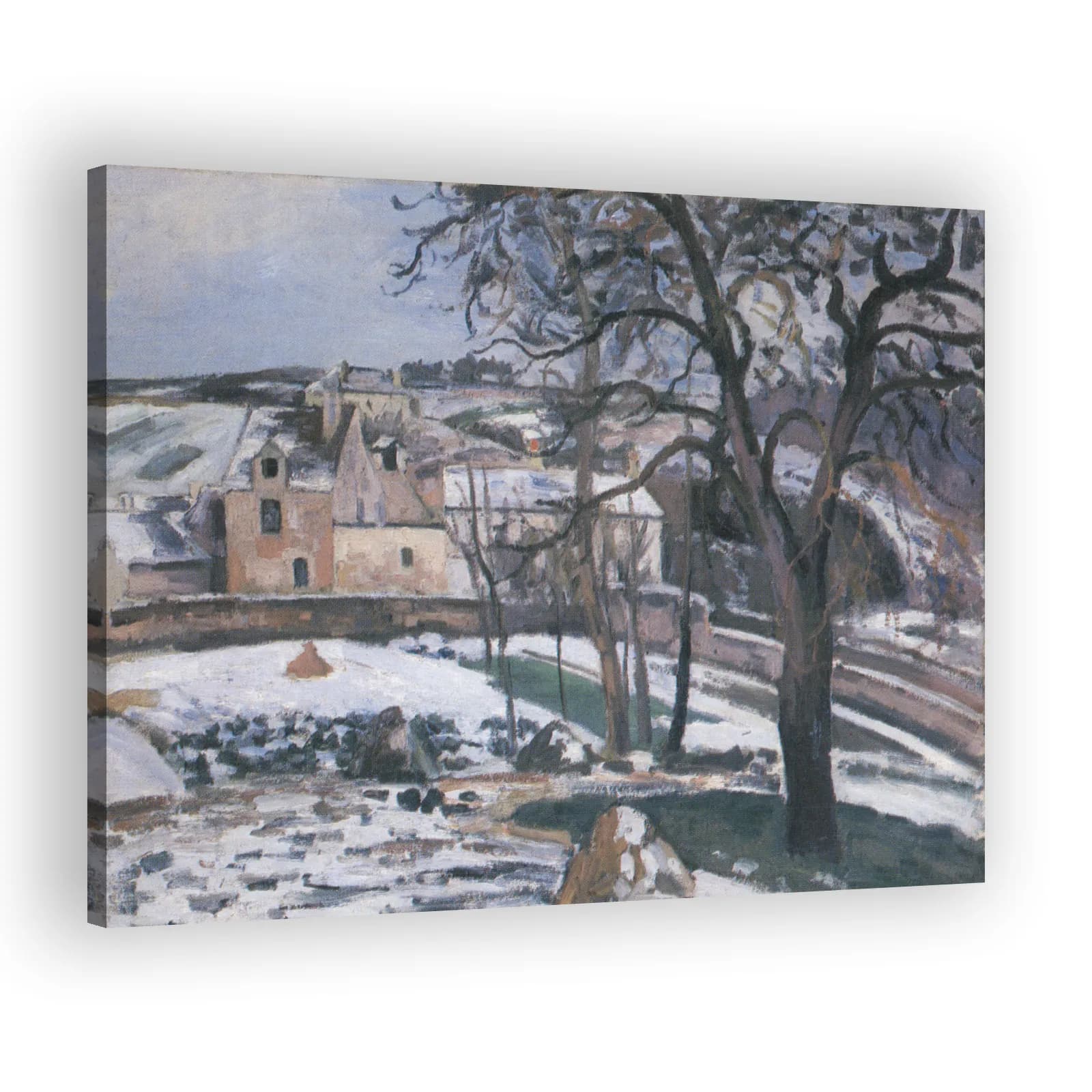 Effect of Snow at L'Hermitage, Pontoise by Camille Pissarro - view 2 thumbnail