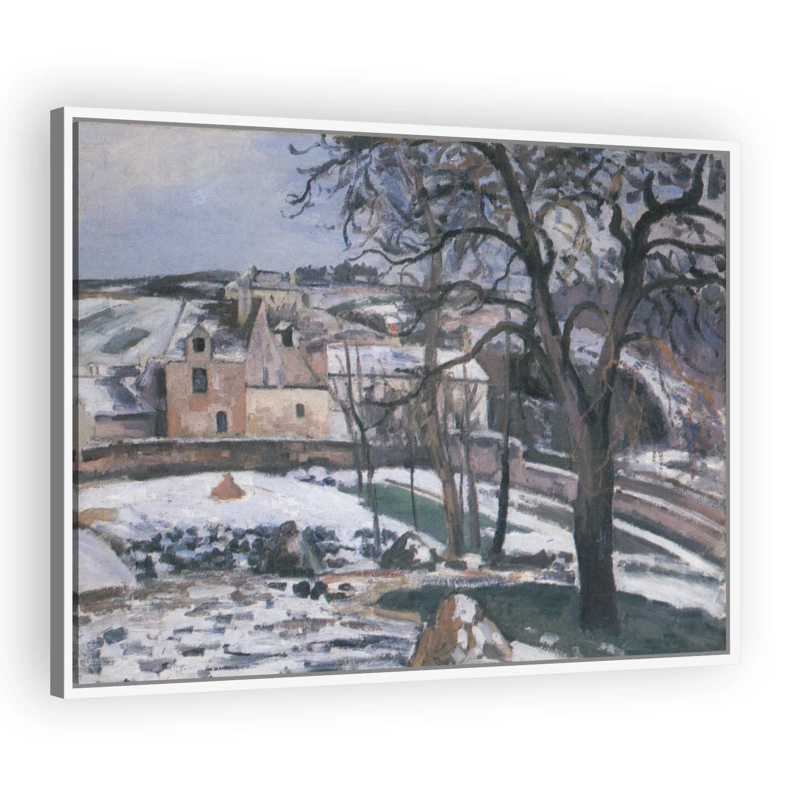 Effect of Snow at L'Hermitage, Pontoise by Camille Pissarro - view 5 thumbnail