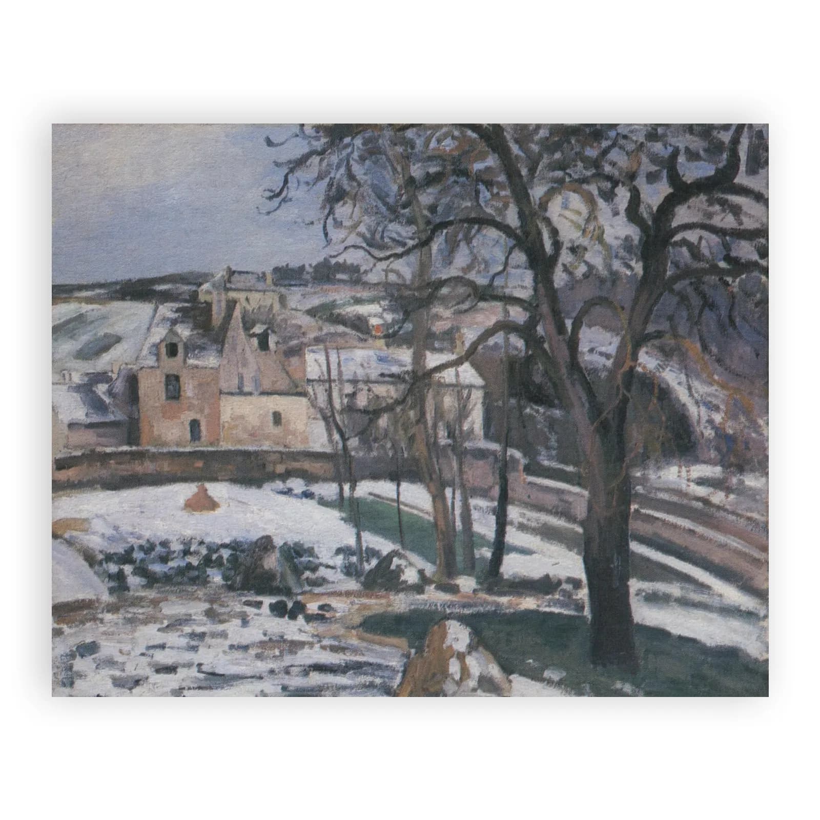 Effect of Snow at L'Hermitage, Pontoise by Camille Pissarro - view 6 thumbnail