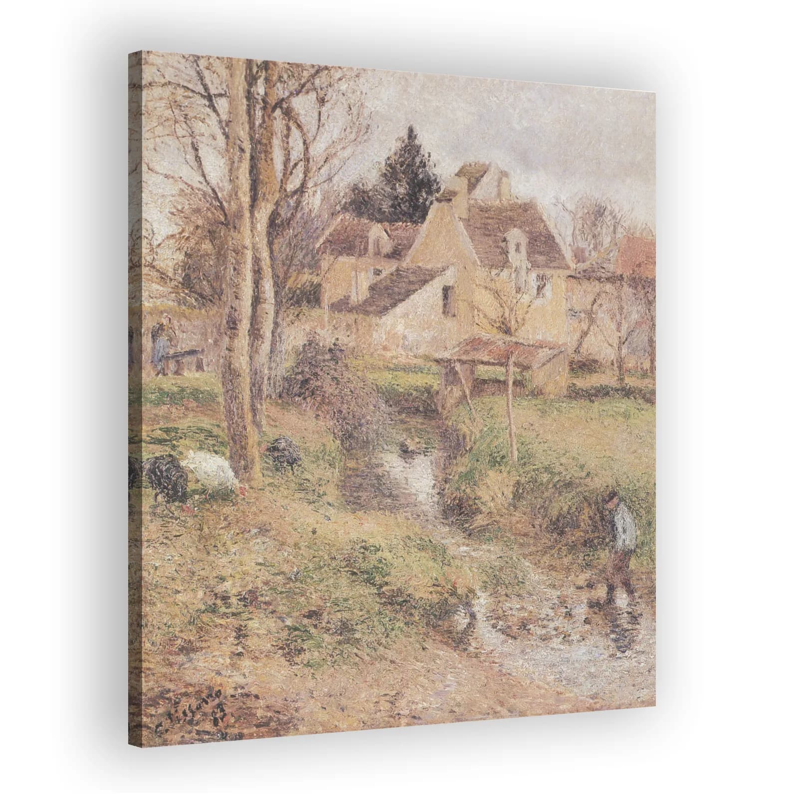 The Busagny Farm and the Viosne at Osny by Camille Pissarro - view 2 thumbnail