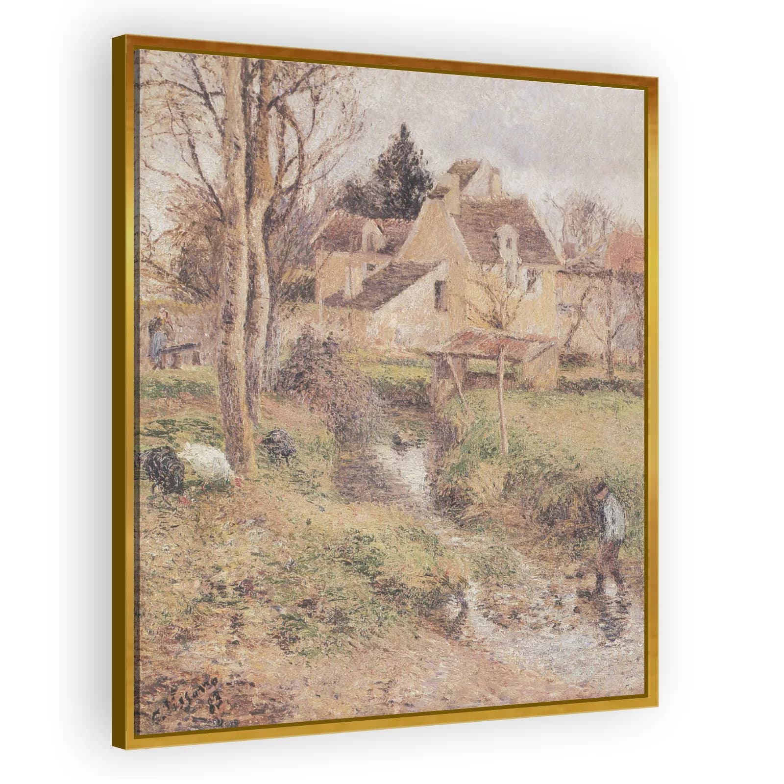 The Busagny Farm and the Viosne at Osny by Camille Pissarro - view 3 thumbnail