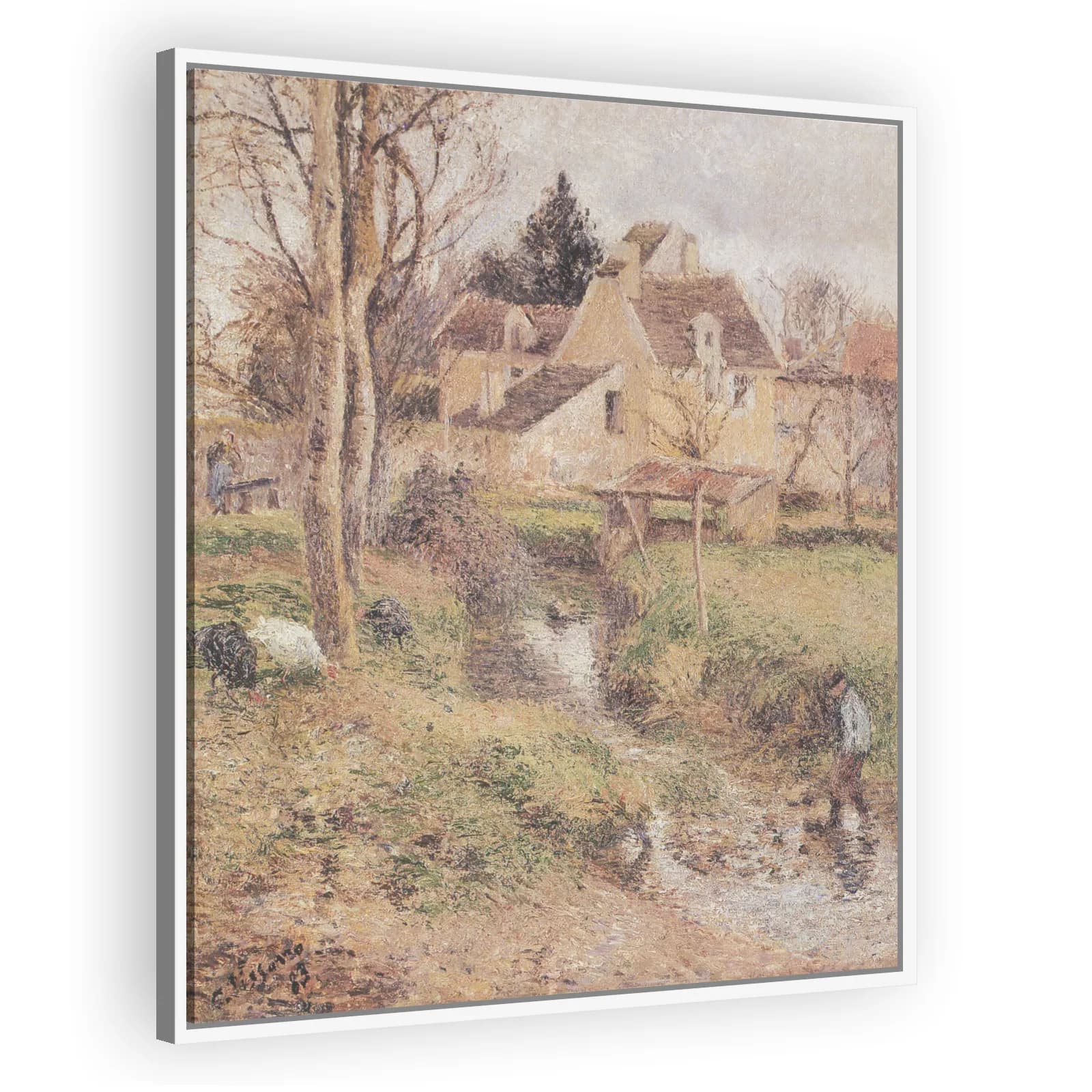 The Busagny Farm and the Viosne at Osny by Camille Pissarro - view 5 thumbnail