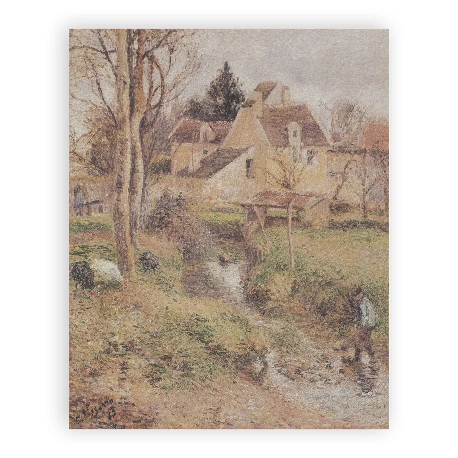 The Busagny Farm and the Viosne at Osny by Camille Pissarro - view 6 thumbnail