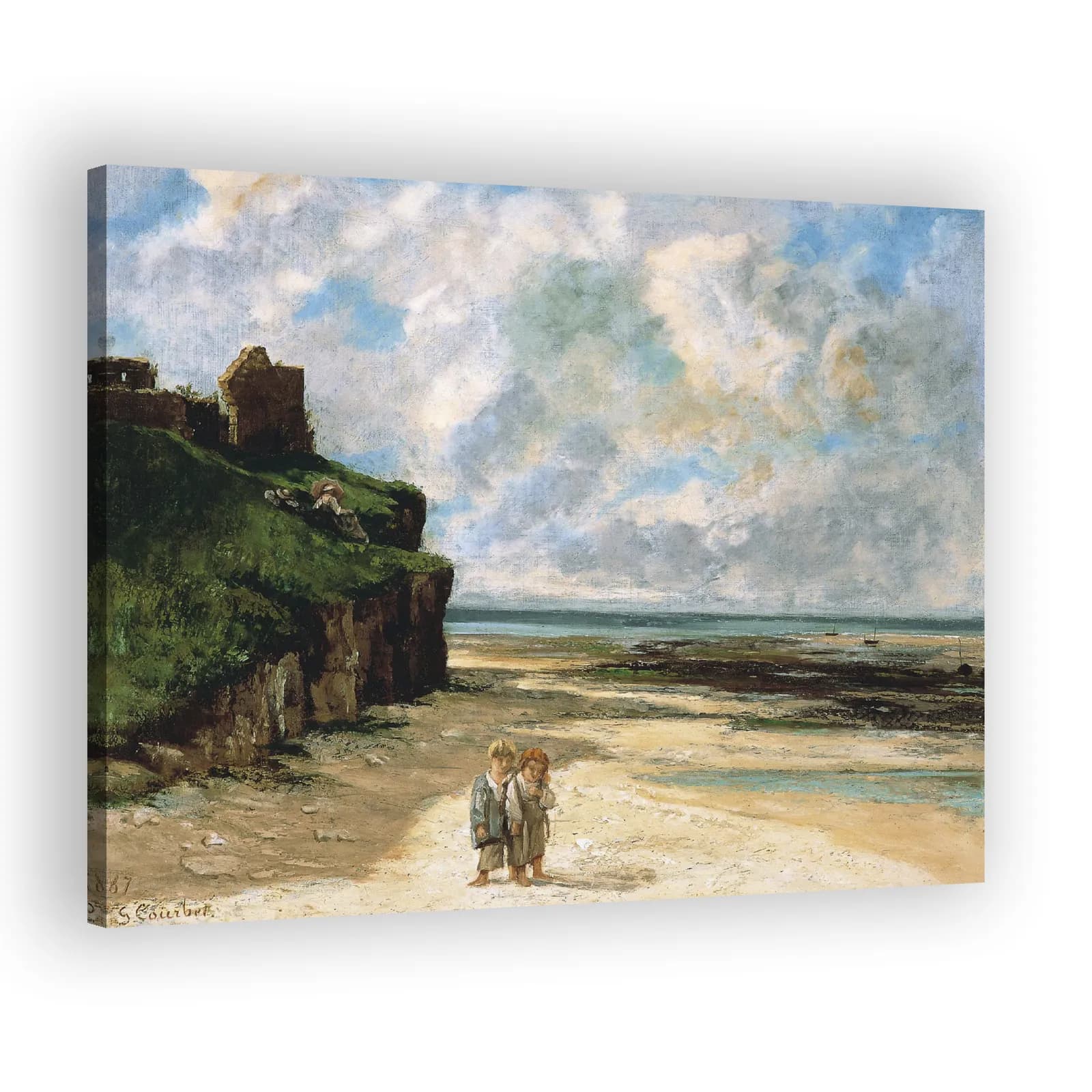 The Beach at Saint-Aubin-sur-Mer by Gustave Courbet - view 2 thumbnail