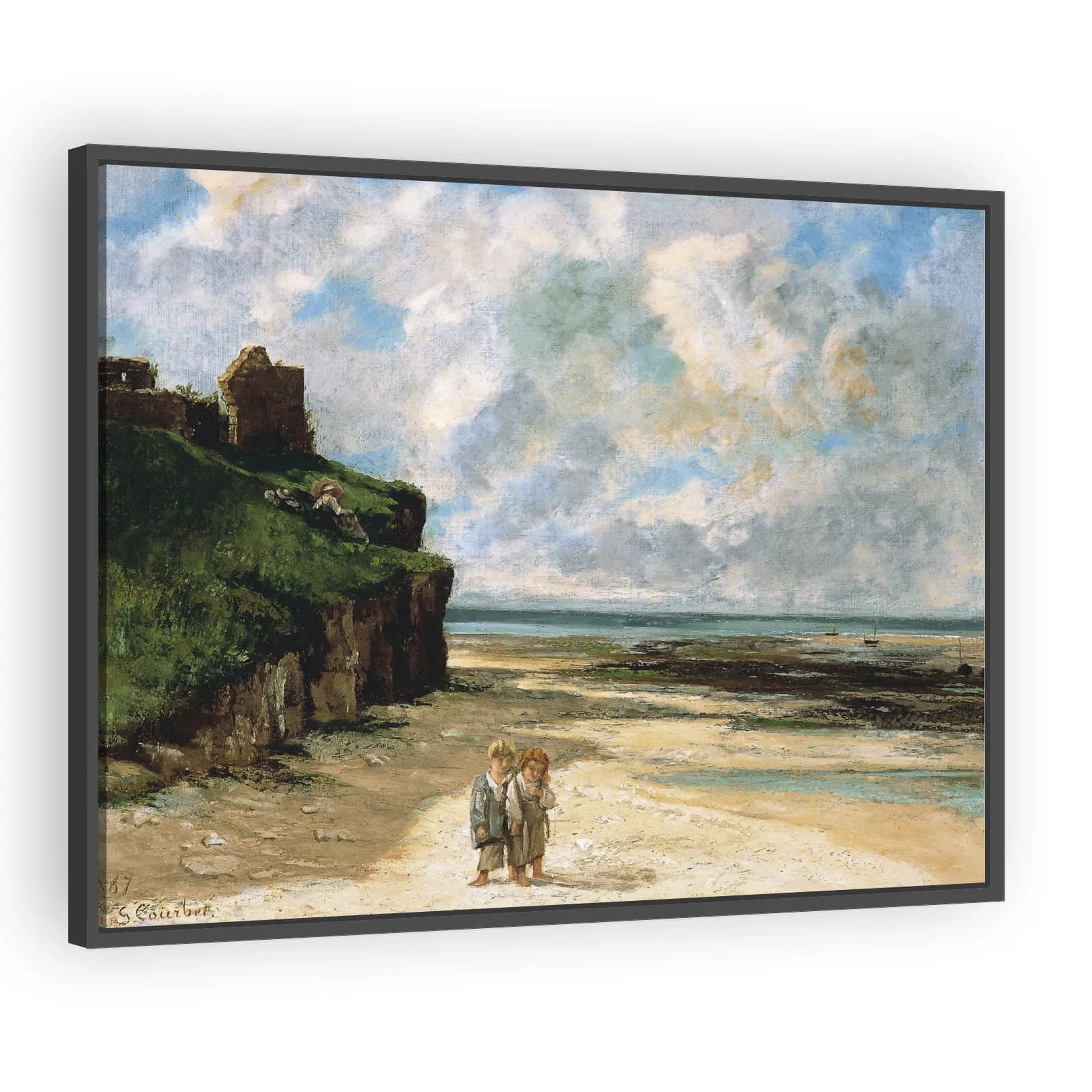 The Beach at Saint-Aubin-sur-Mer by Gustave Courbet
