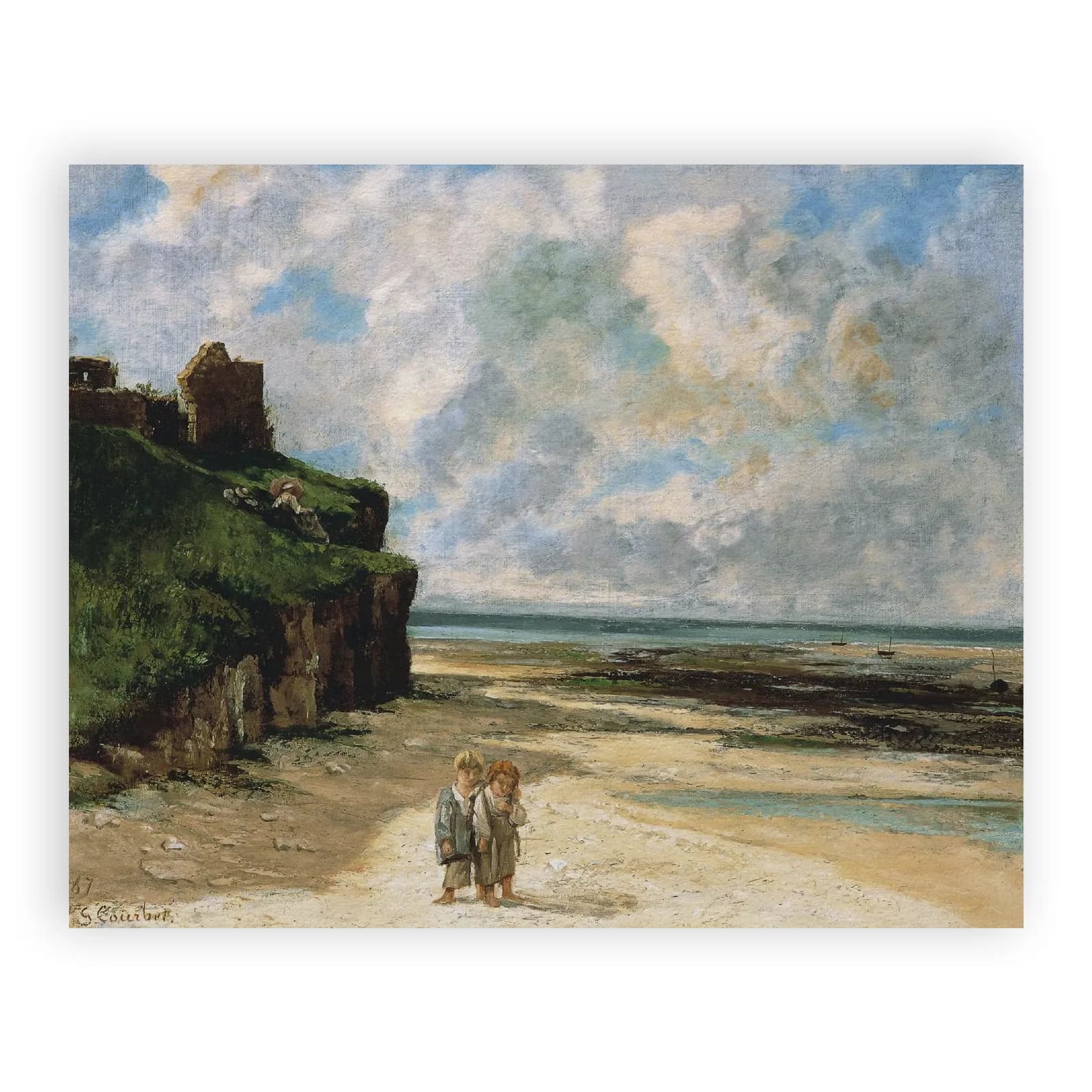 The Beach at Saint-Aubin-sur-Mer by Gustave Courbet - view 6 thumbnail