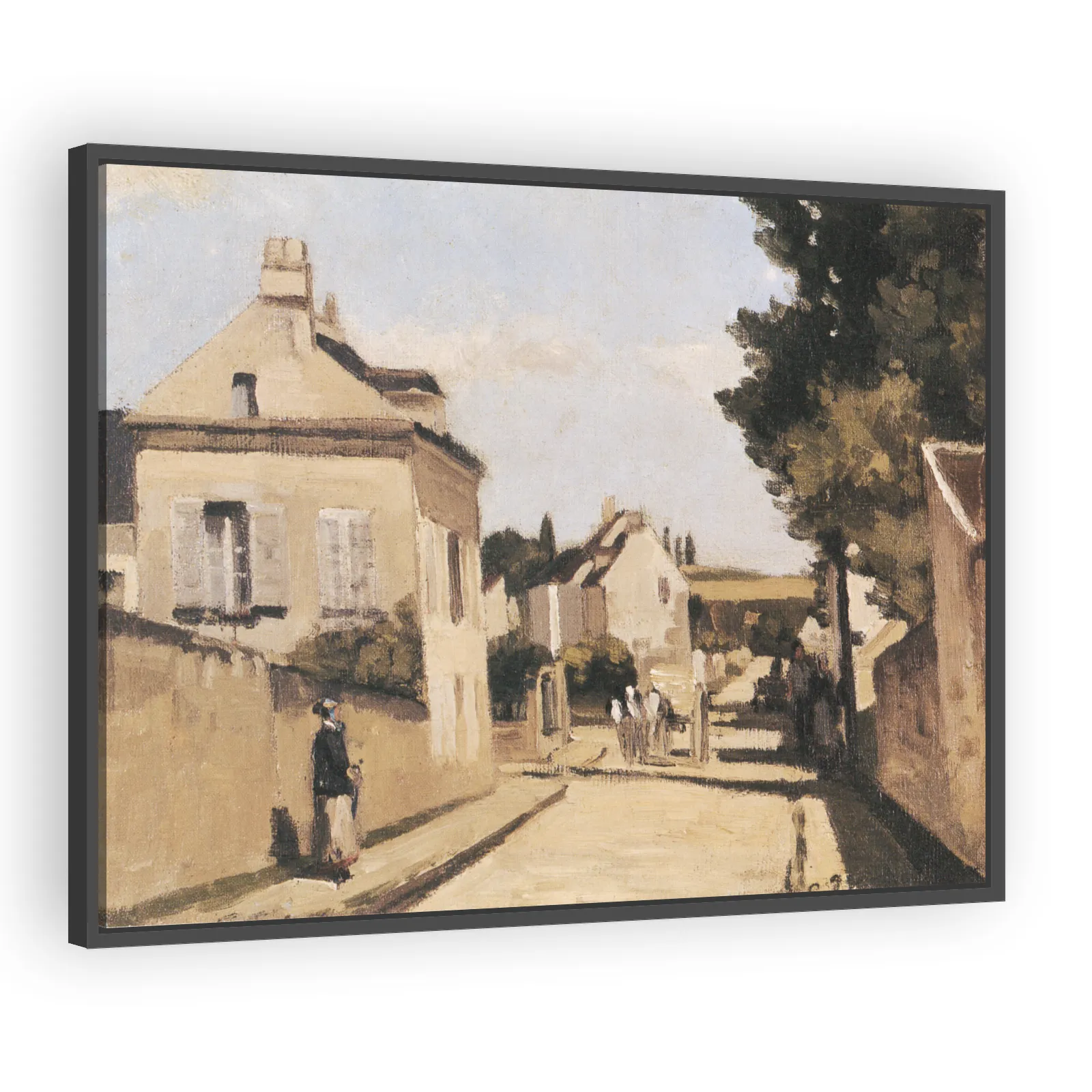 Rue L'Hermitage by Camille Pissarro