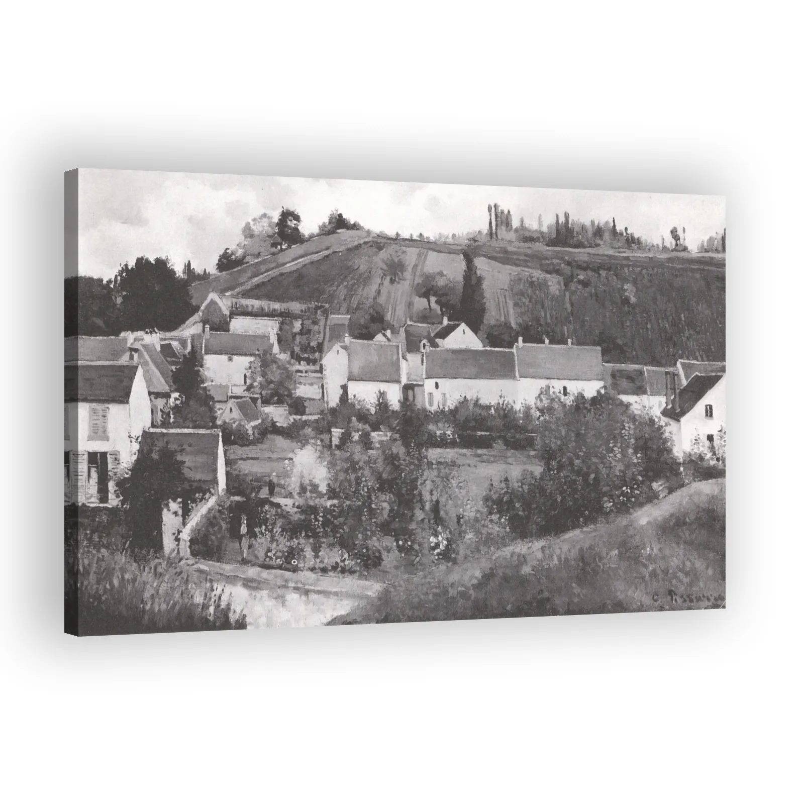 View of L'Hermitage, Côte des Gratte-Coqs, Pontoise by Camille Pissarro - view 2 thumbnail