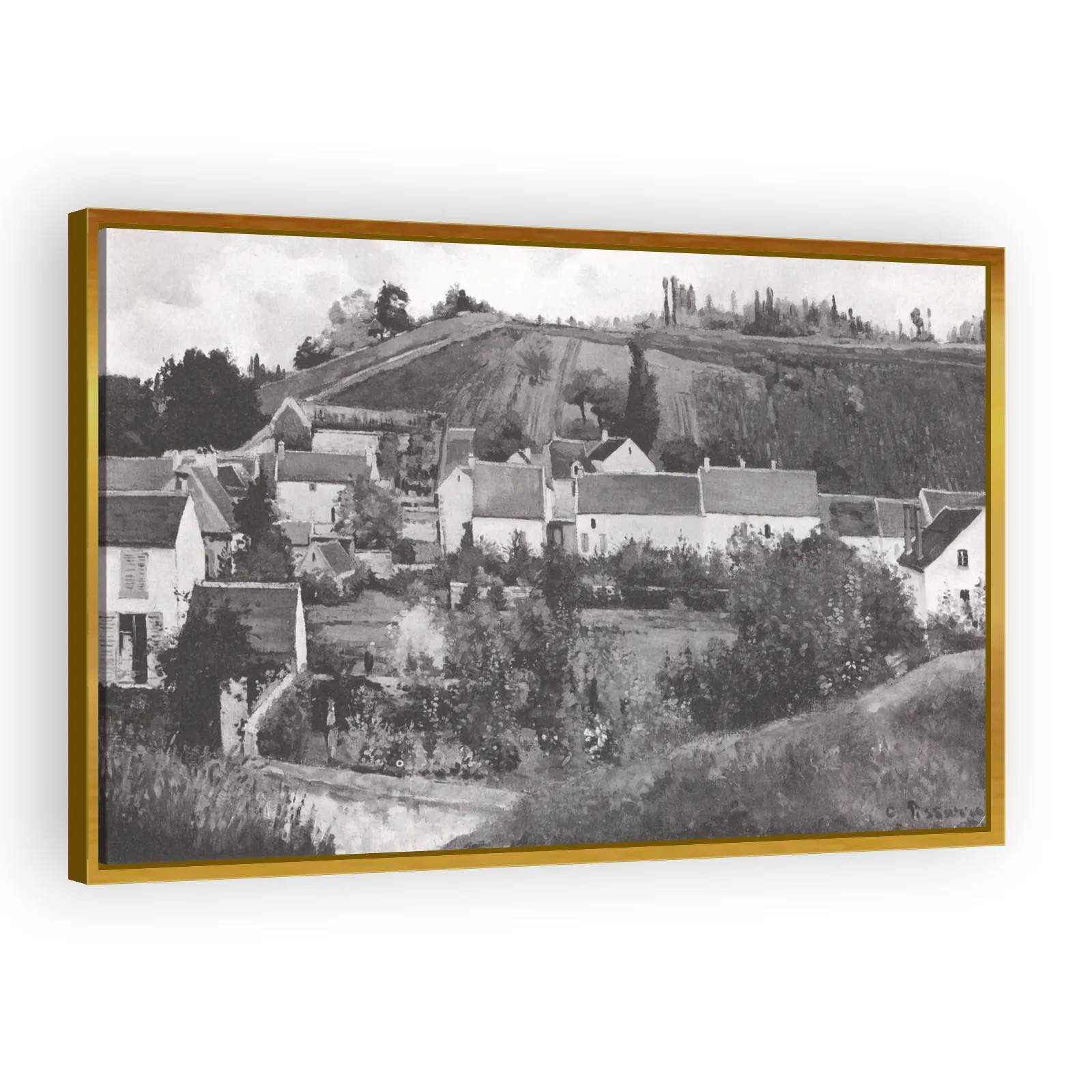 View of L'Hermitage, Côte des Gratte-Coqs, Pontoise by Camille Pissarro - view 3 thumbnail