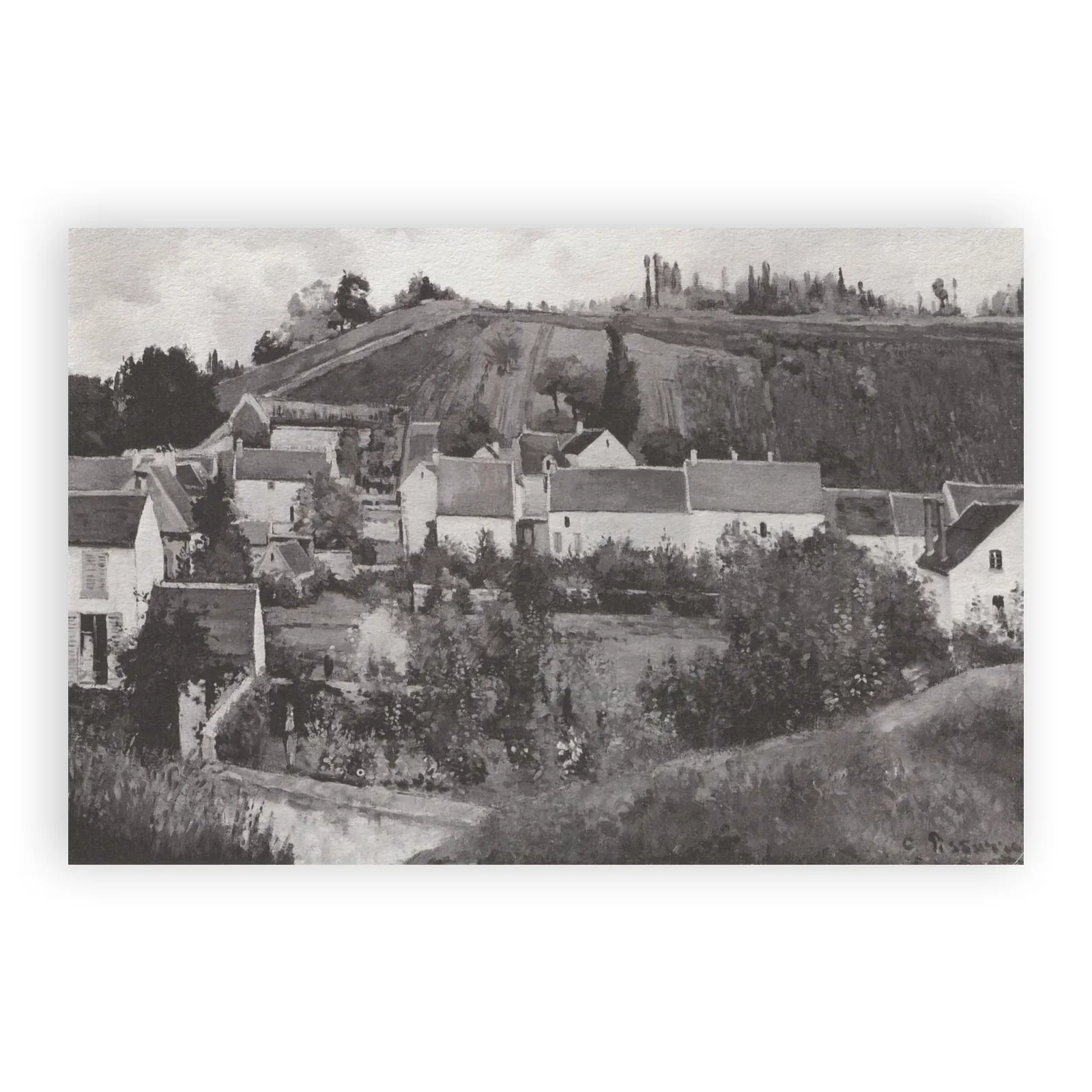 View of L'Hermitage, Côte des Gratte-Coqs, Pontoise by Camille Pissarro - view 6 thumbnail