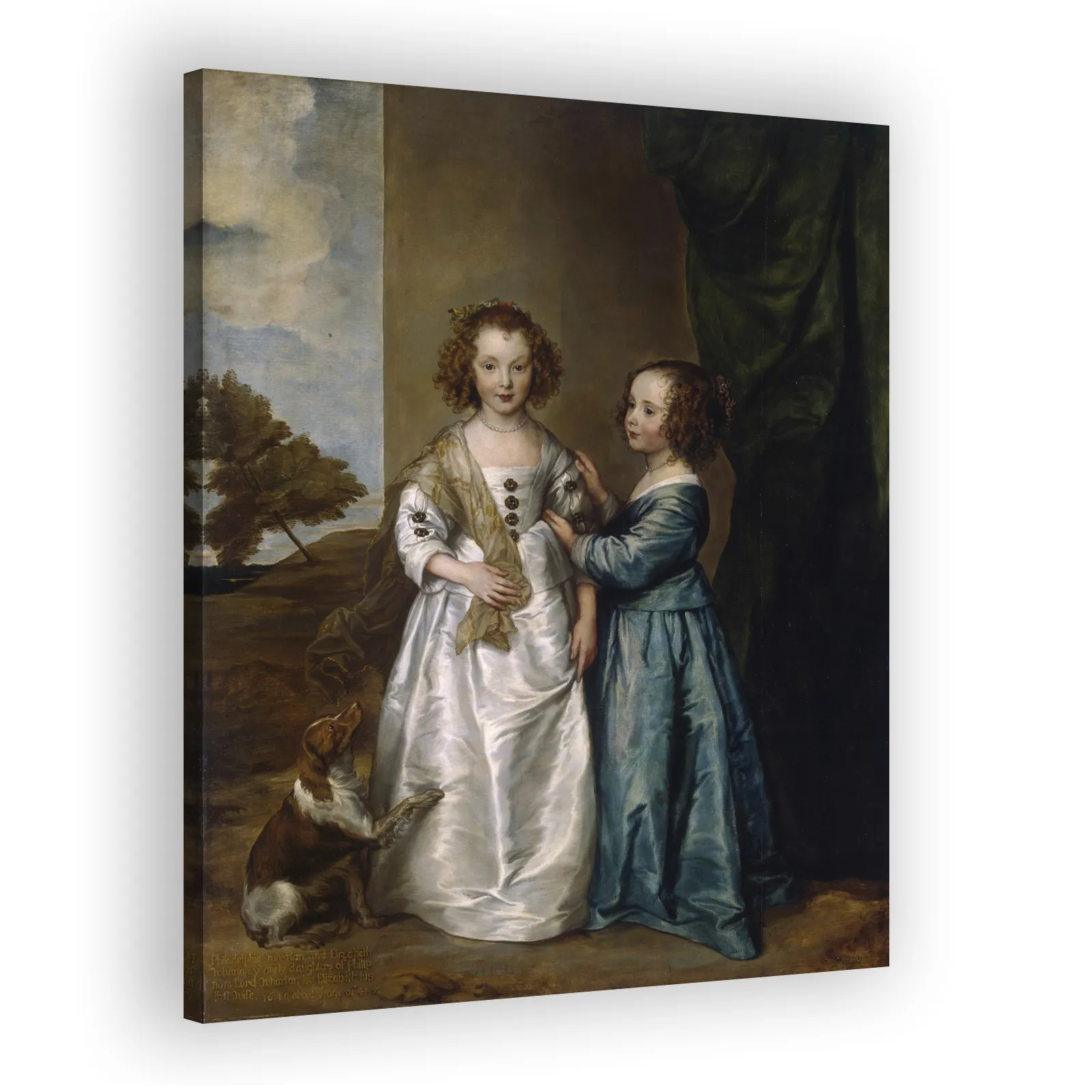 Portrait of Elizabeth and Philadelphia Wharton by Anthony Van Dyck - view 2 thumbnail