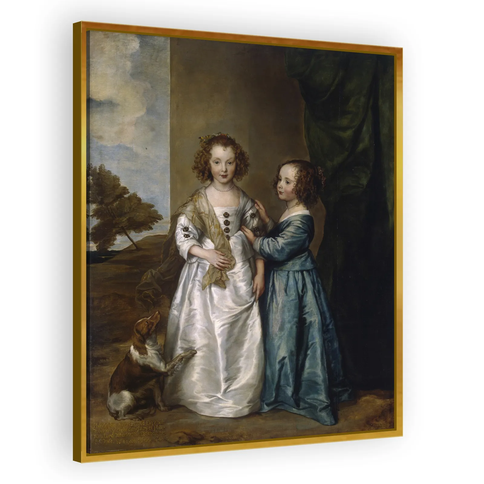 Portrait of Elizabeth and Philadelphia Wharton by Anthony Van Dyck - view 3 thumbnail