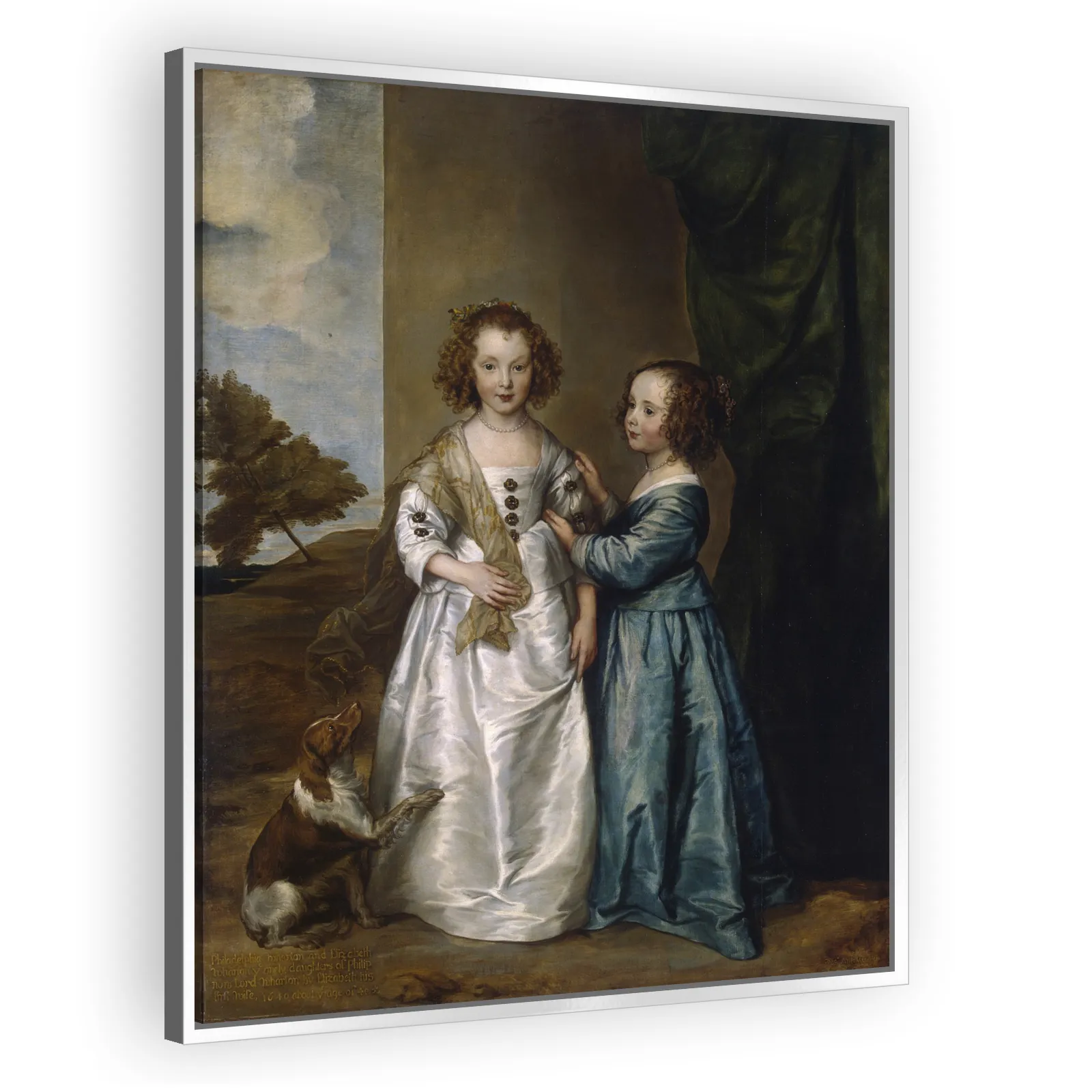 Portrait of Elizabeth and Philadelphia Wharton by Anthony Van Dyck - view 4 thumbnail