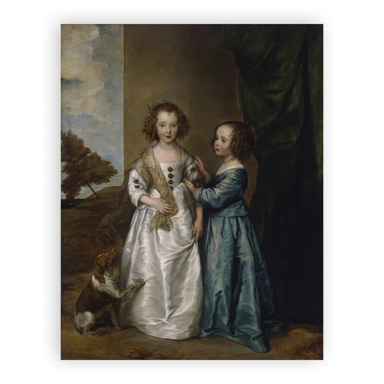 Portrait of Elizabeth and Philadelphia Wharton by Anthony Van Dyck - view 6 thumbnail