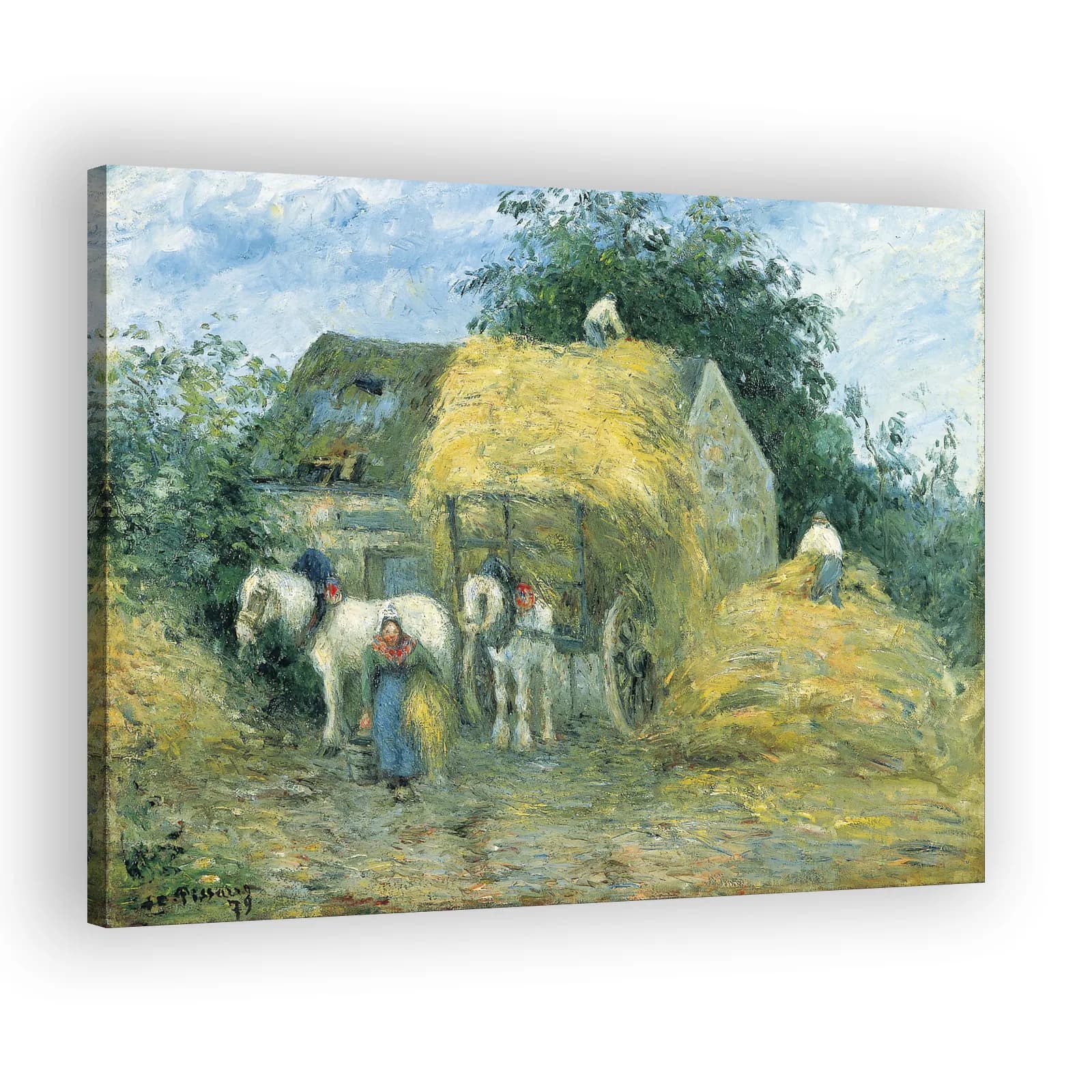 The Hay Cart, Montfoucault by Camille Pissarro - view 2 thumbnail