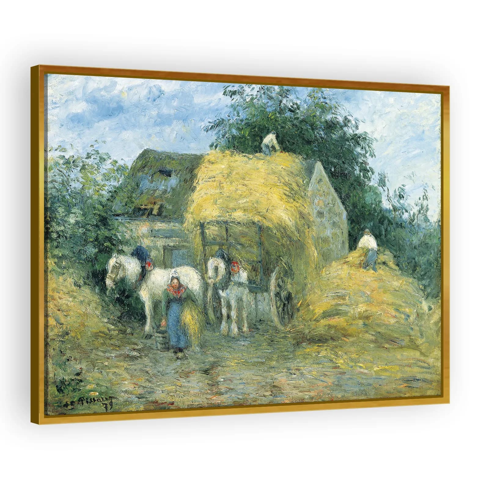 The Hay Cart, Montfoucault by Camille Pissarro - view 3 thumbnail