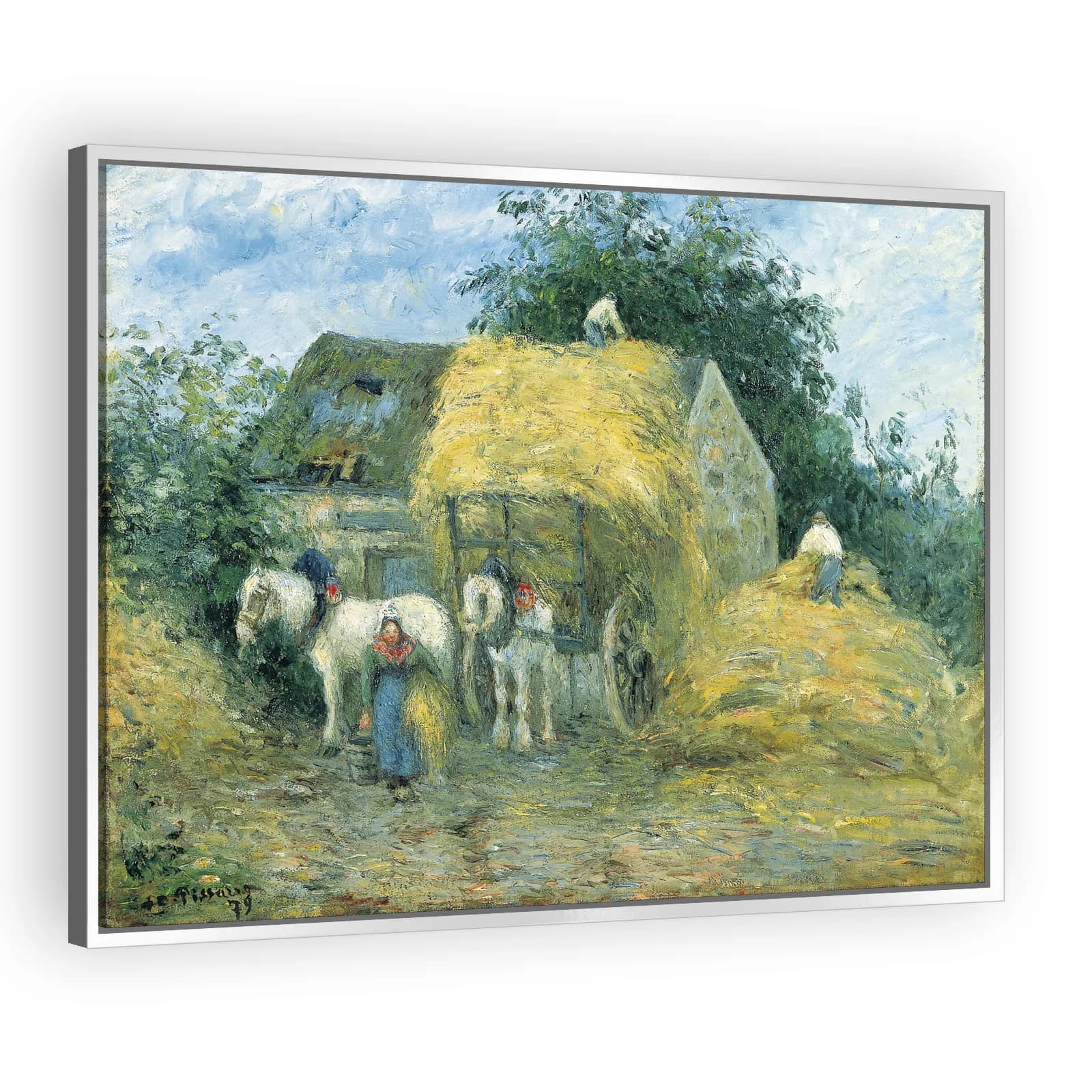 The Hay Cart, Montfoucault by Camille Pissarro - view 4 thumbnail