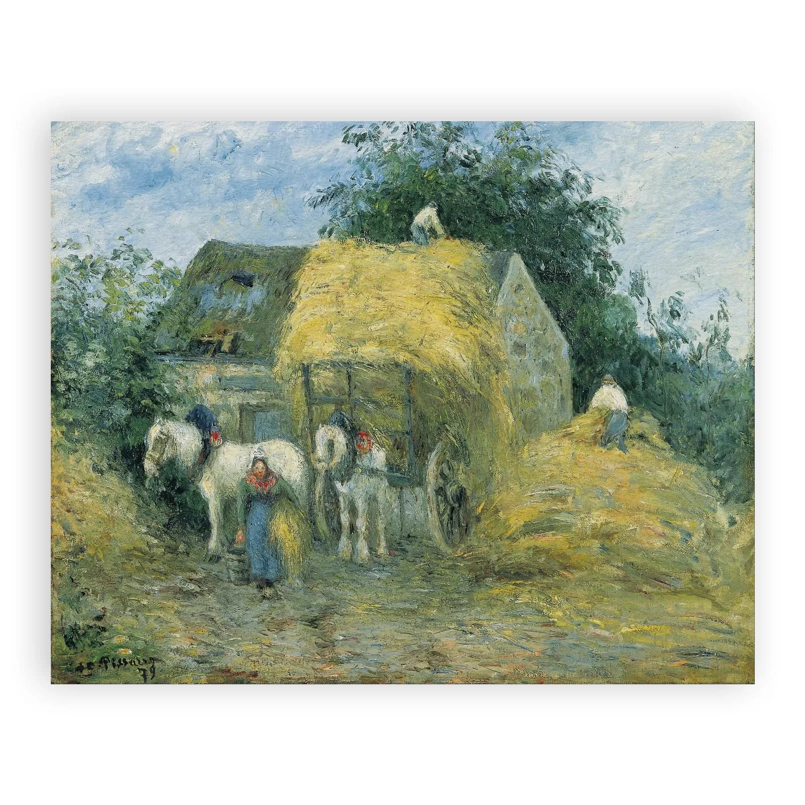 The Hay Cart, Montfoucault by Camille Pissarro - view 6 thumbnail