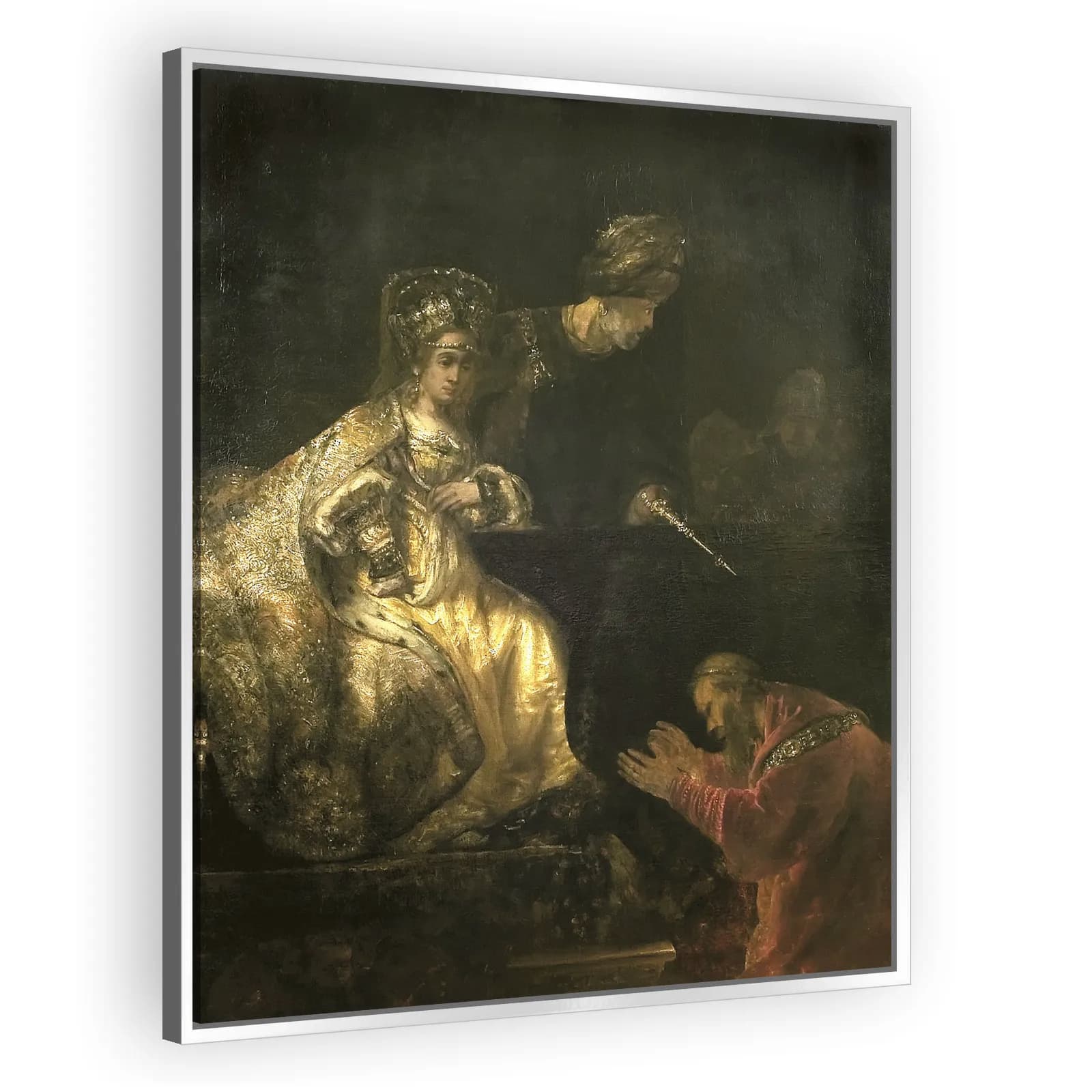 Haman Begs Esther for His Life by Rembrandt Van Rijn - view 4 thumbnail