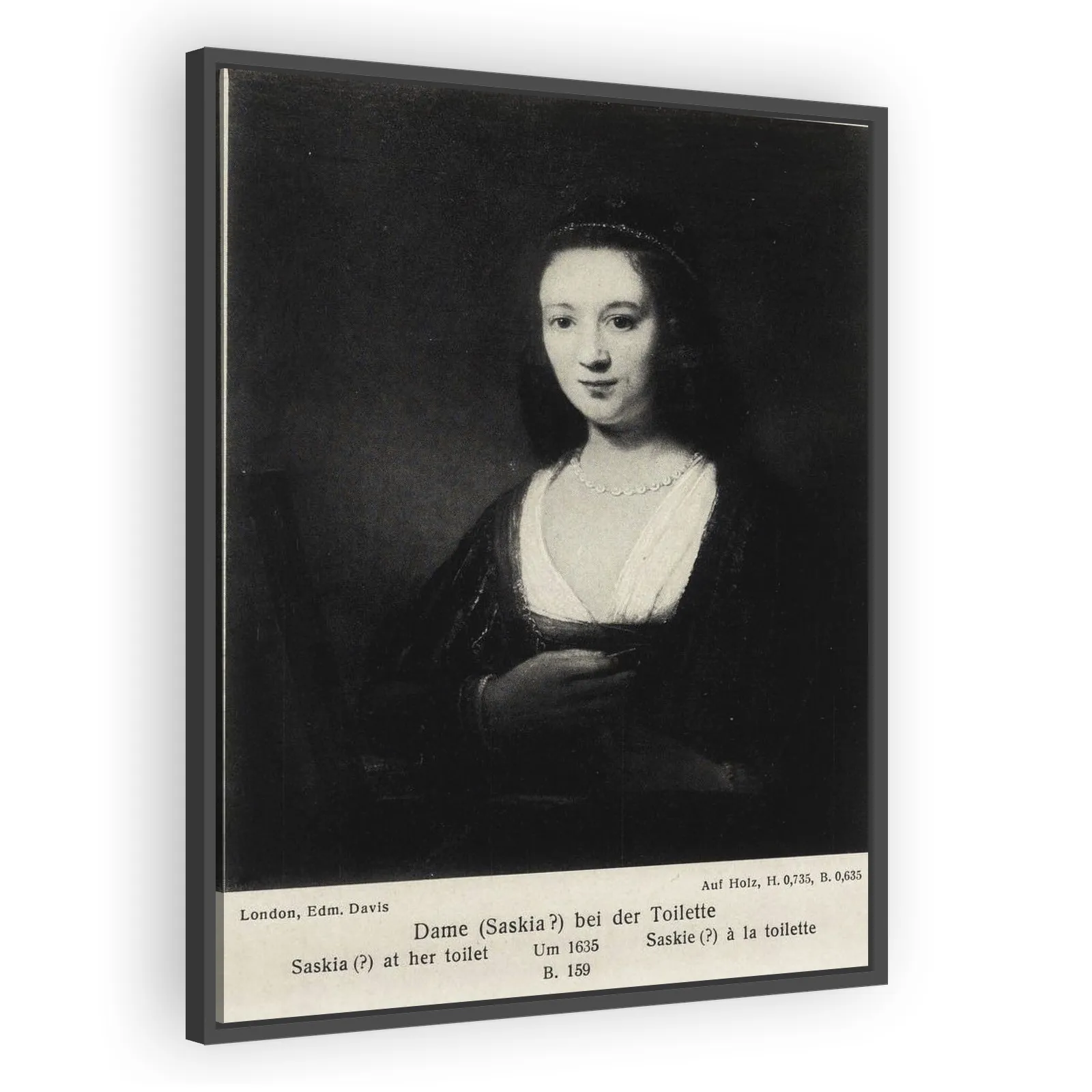 Saskia before a Mirror by Rembrandt Van Rijn