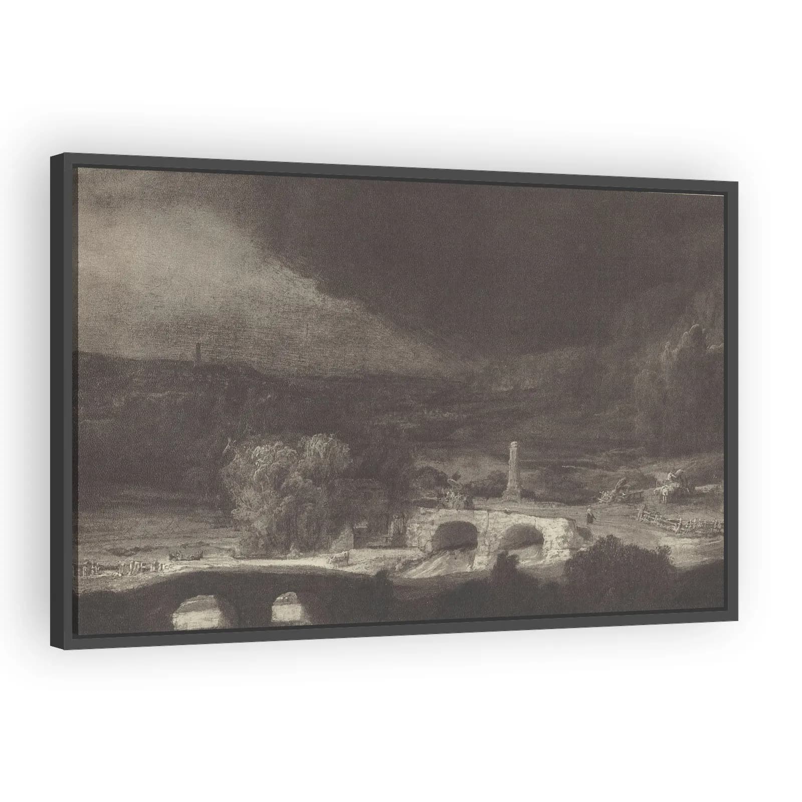 Landscape with Two Bridges by Rembrandt Van Rijn