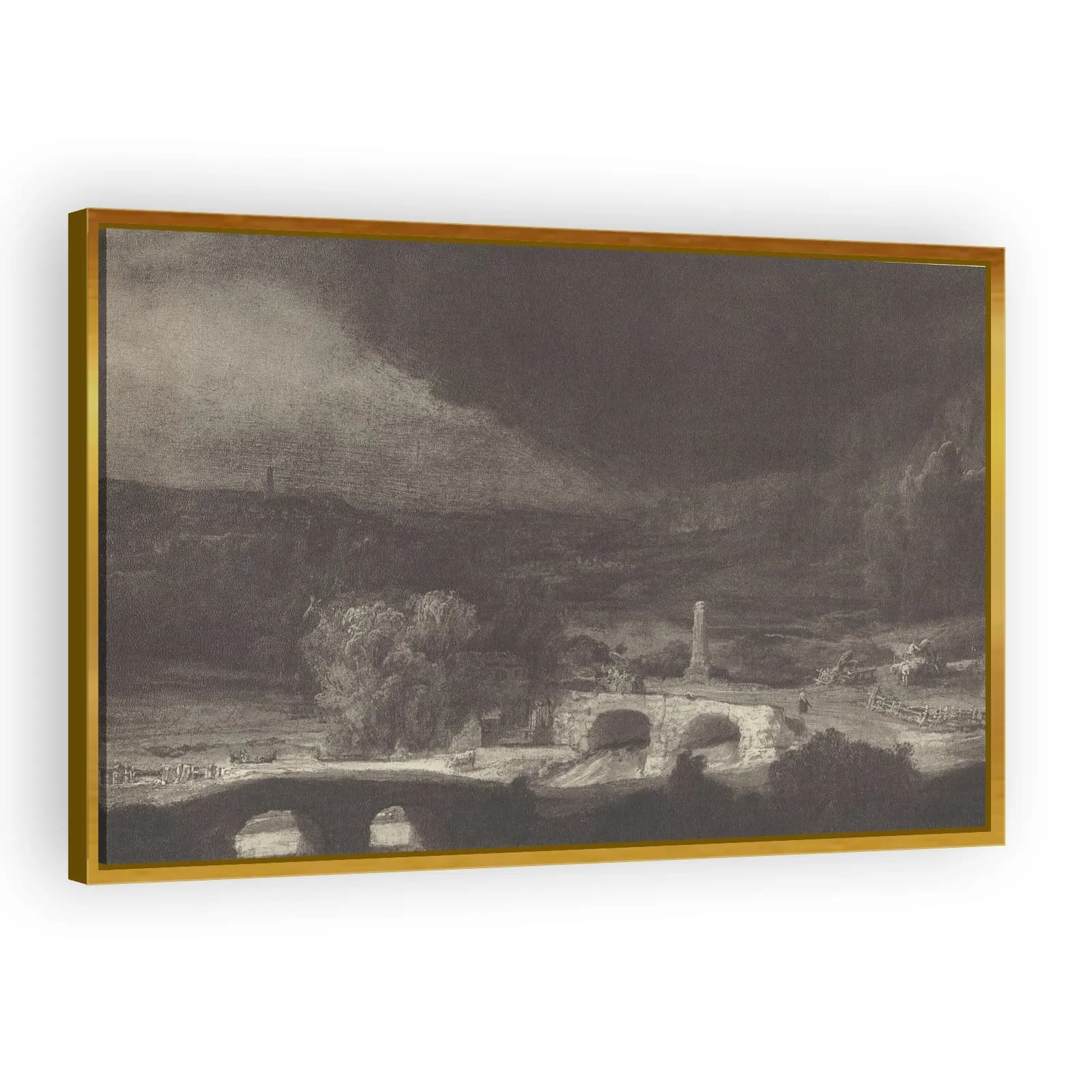 Landscape with Two Bridges by Rembrandt Van Rijn - view 3 thumbnail