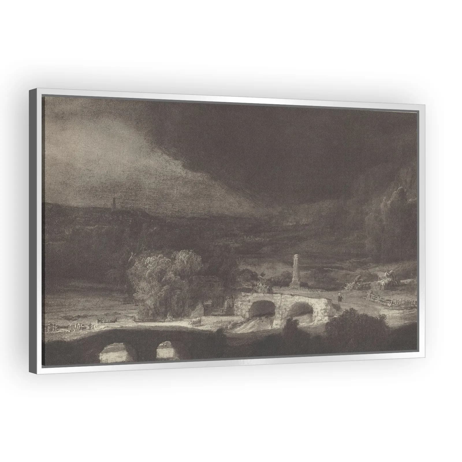 Landscape with Two Bridges by Rembrandt Van Rijn - view 4 thumbnail