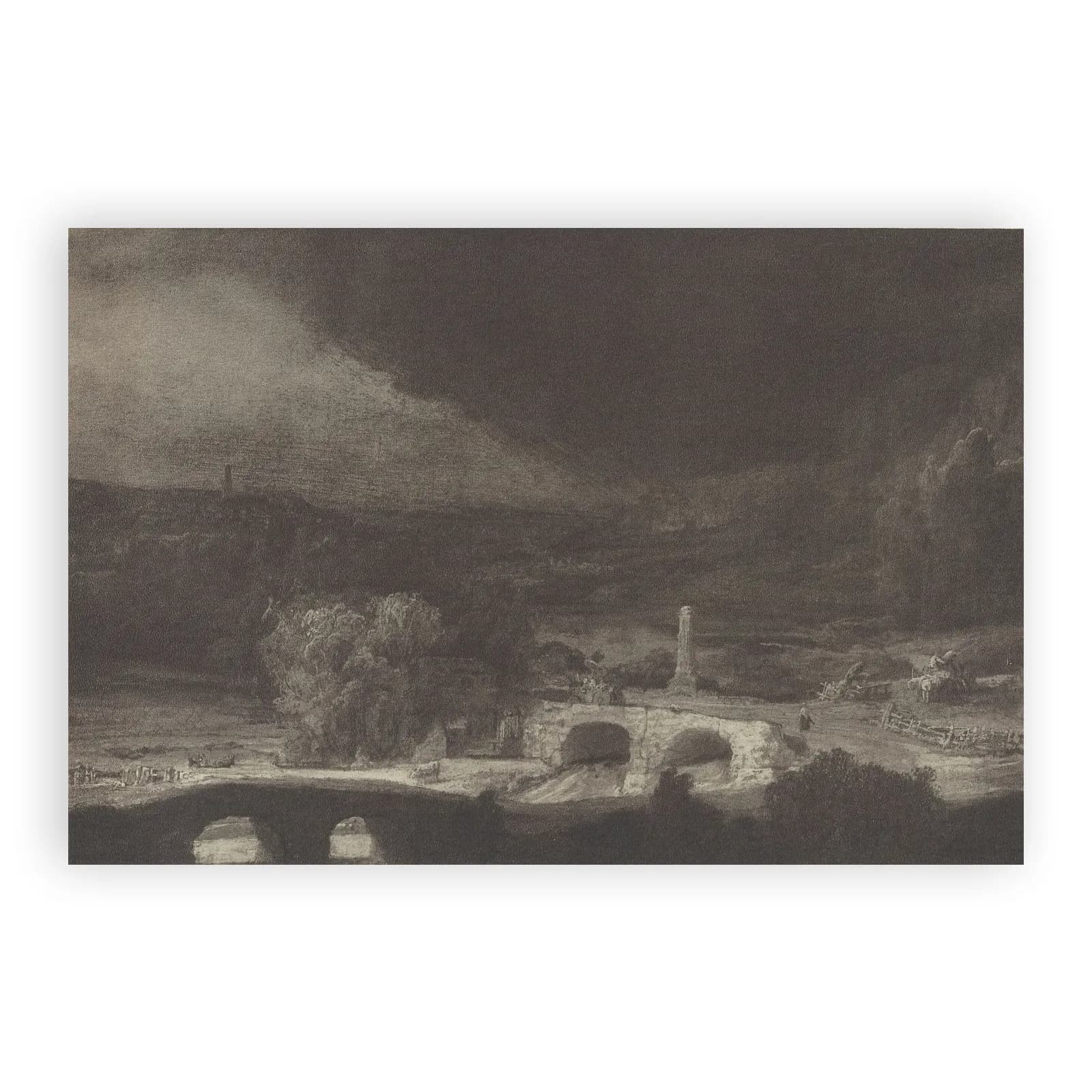 Landscape with Two Bridges by Rembrandt Van Rijn - view 6 thumbnail
