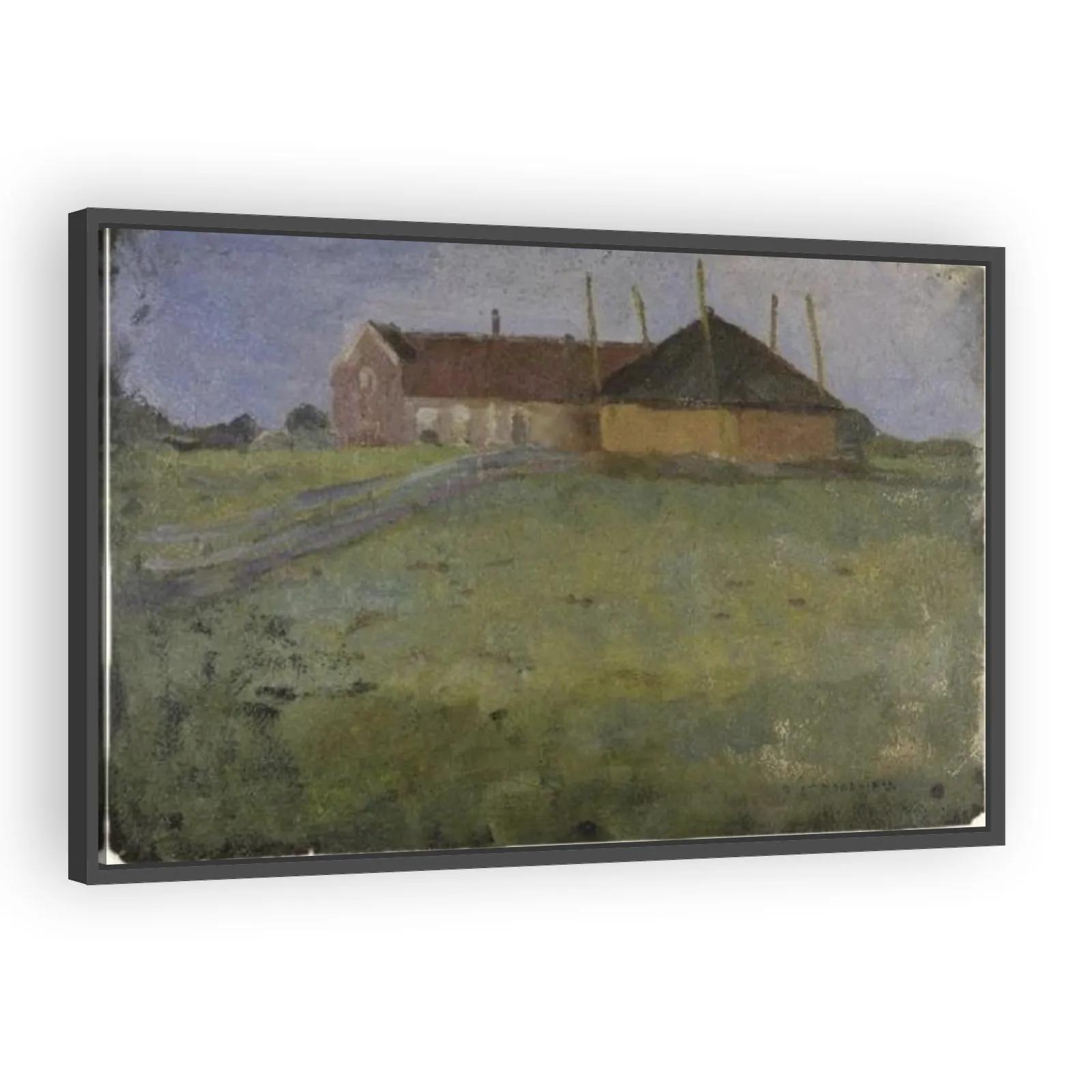 Farmhouse with Haystack by Piet Mondrian