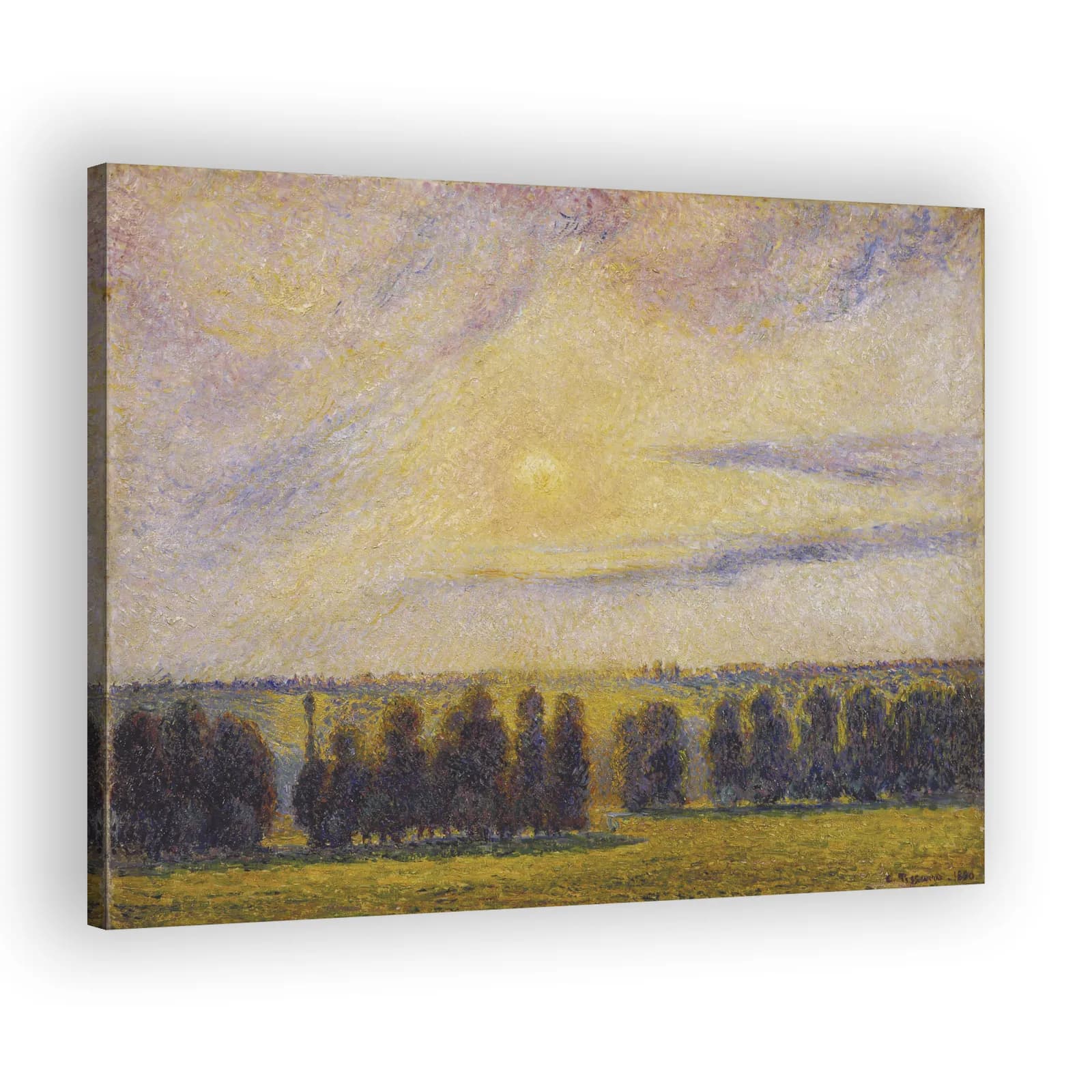 Sunset at Eragny by Camille Pissarro - view 2 thumbnail