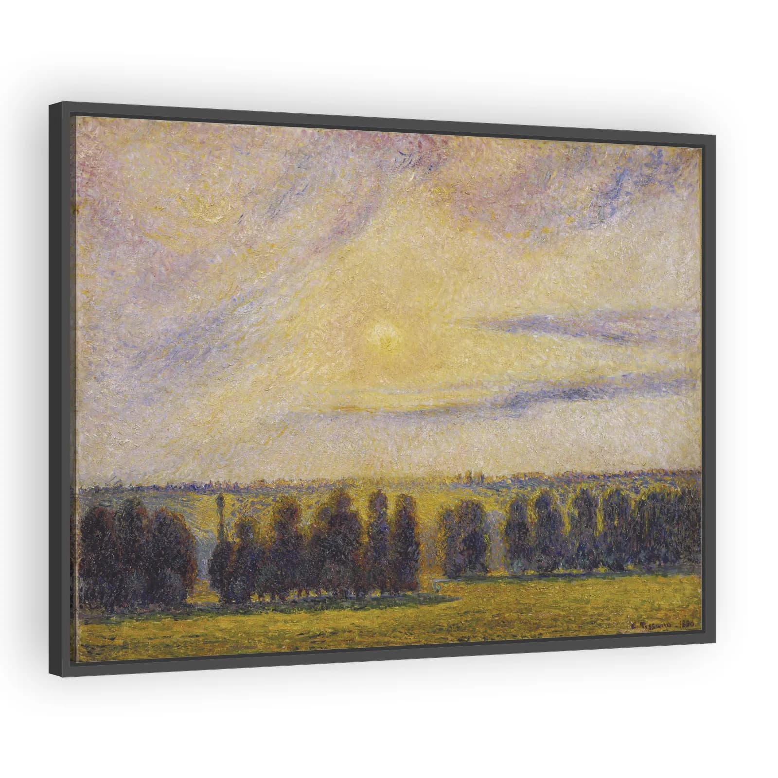 Sunset at Eragny by Camille Pissarro